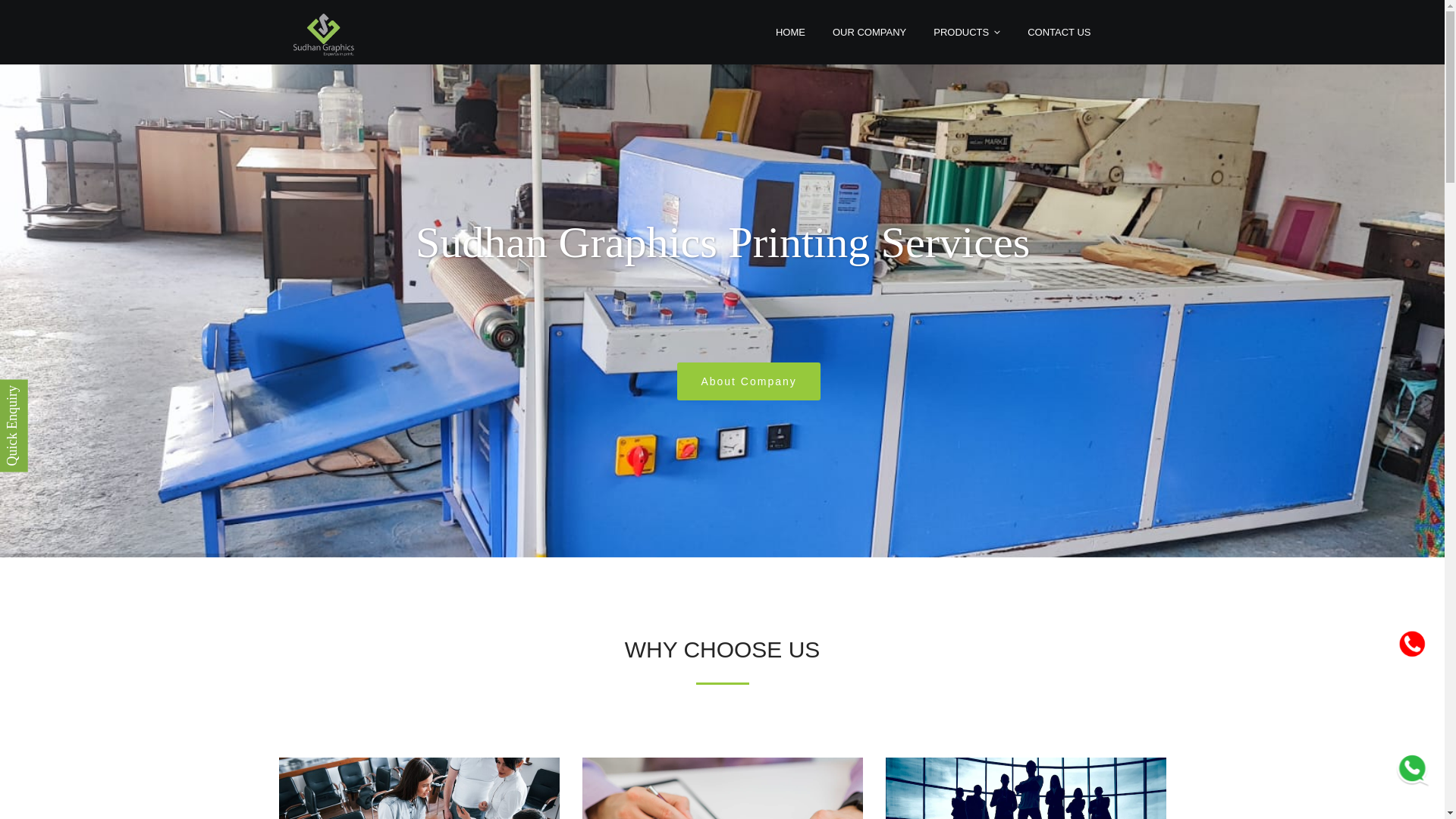 website screenshot of https://sudhangraphics.co/