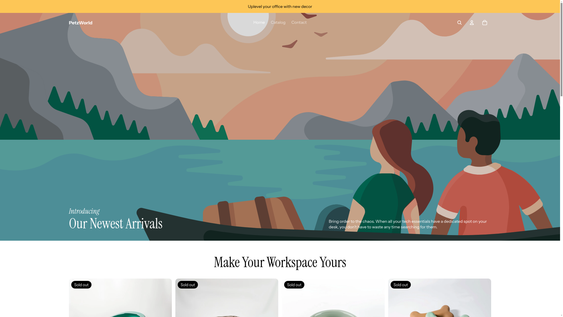 website screenshot of https://meowcomforts.com/