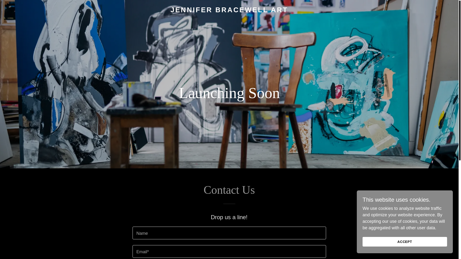website screenshot of https://jenniferbracewellart.com/