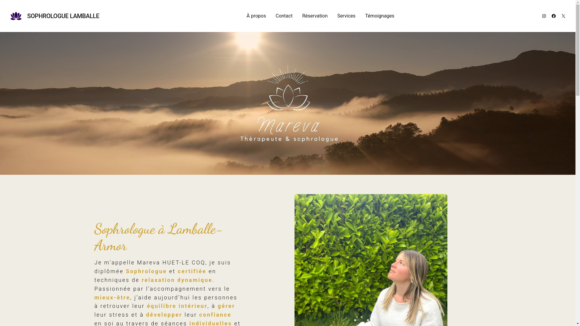 website screenshot of https://marevahlc.fr/