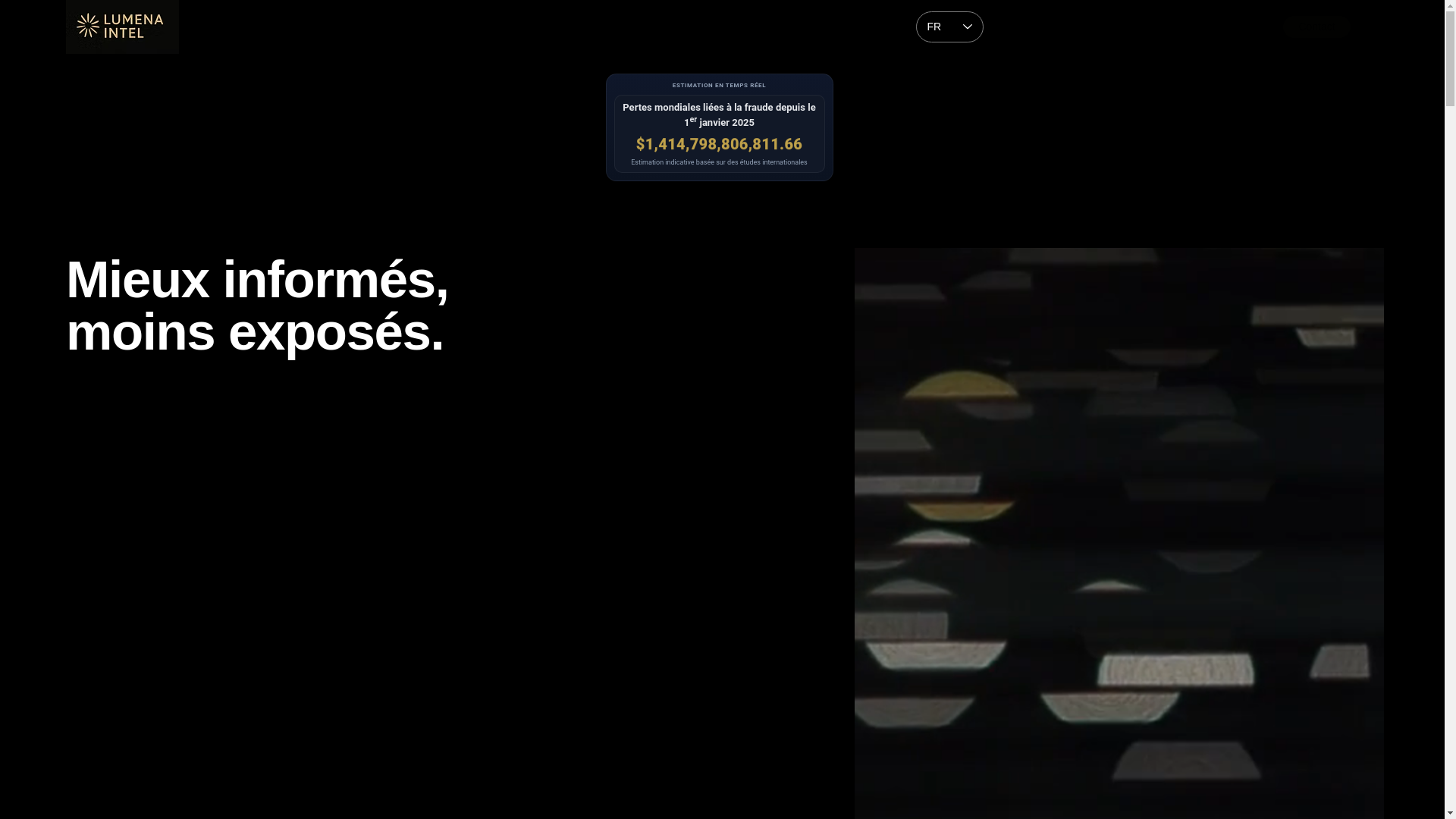 website screenshot of https://lumenaintel.com/