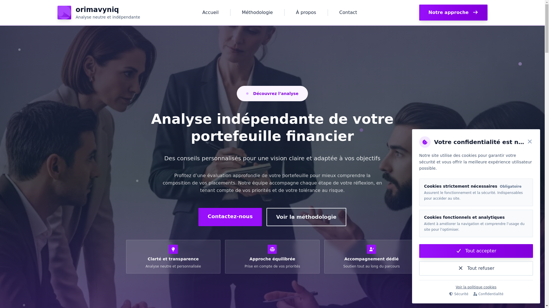 website screenshot of https://orimavyniq.com/