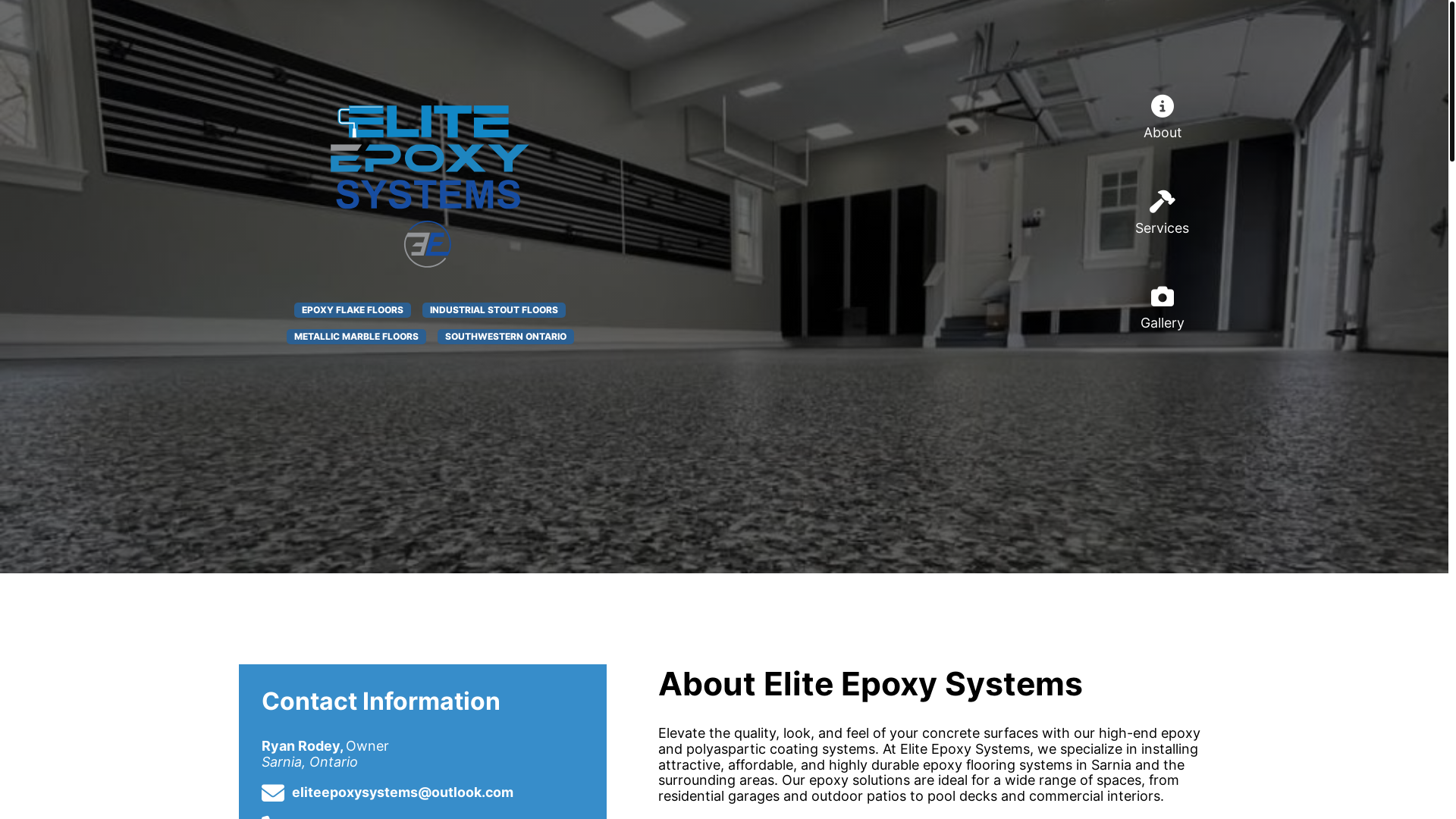 website screenshot of https://eliteepoxysystems.ca/