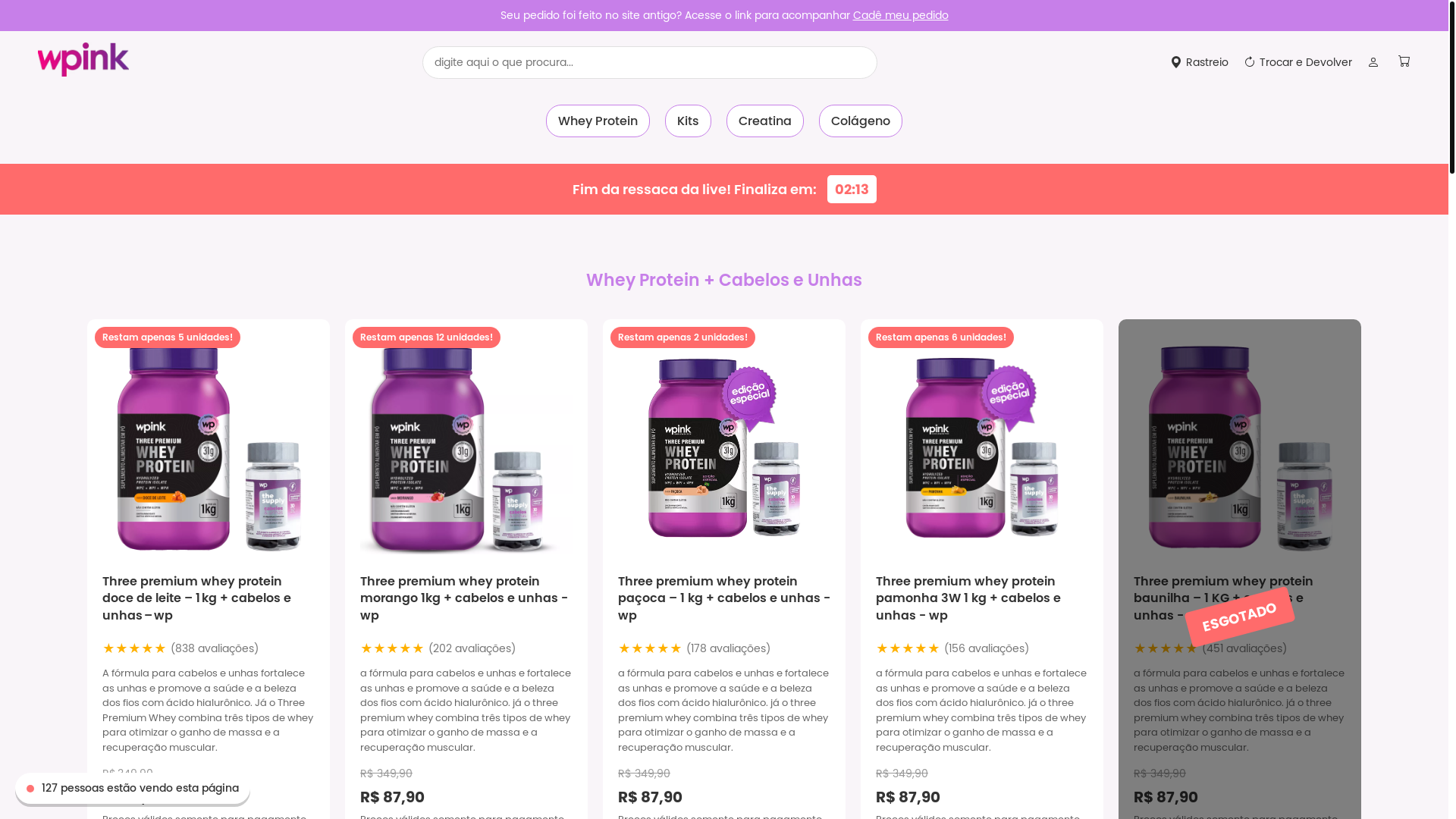 website screenshot of https://wpink-suplementos.site/