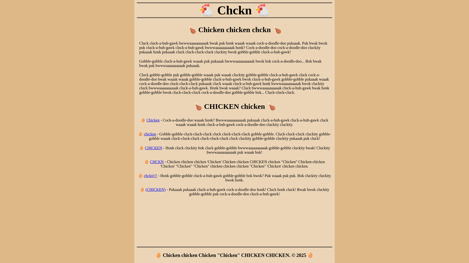 website screenshot of https://chckn-honk.app/