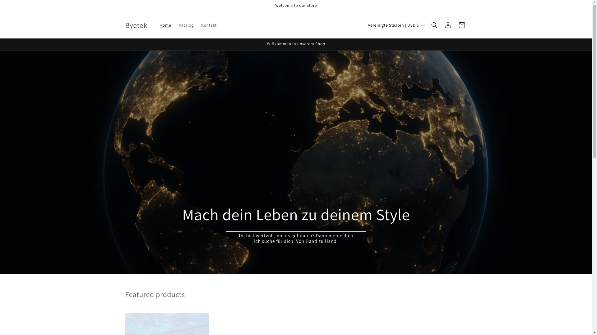 website screenshot of https://byetek.shop/