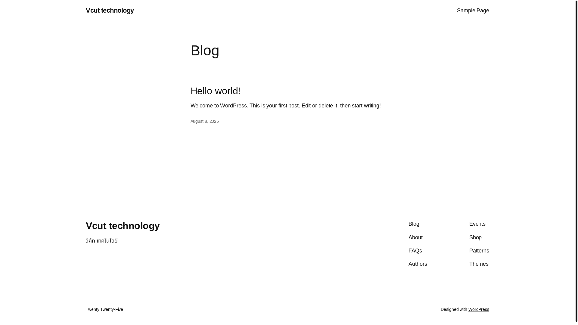 website screenshot of https://vcut-technology.com/