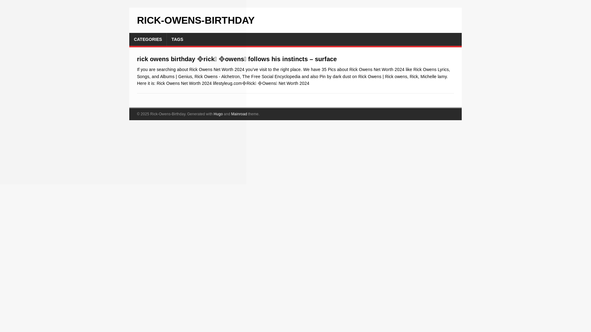 website screenshot of https://rick-owens-birthday20250921.pages.dev/