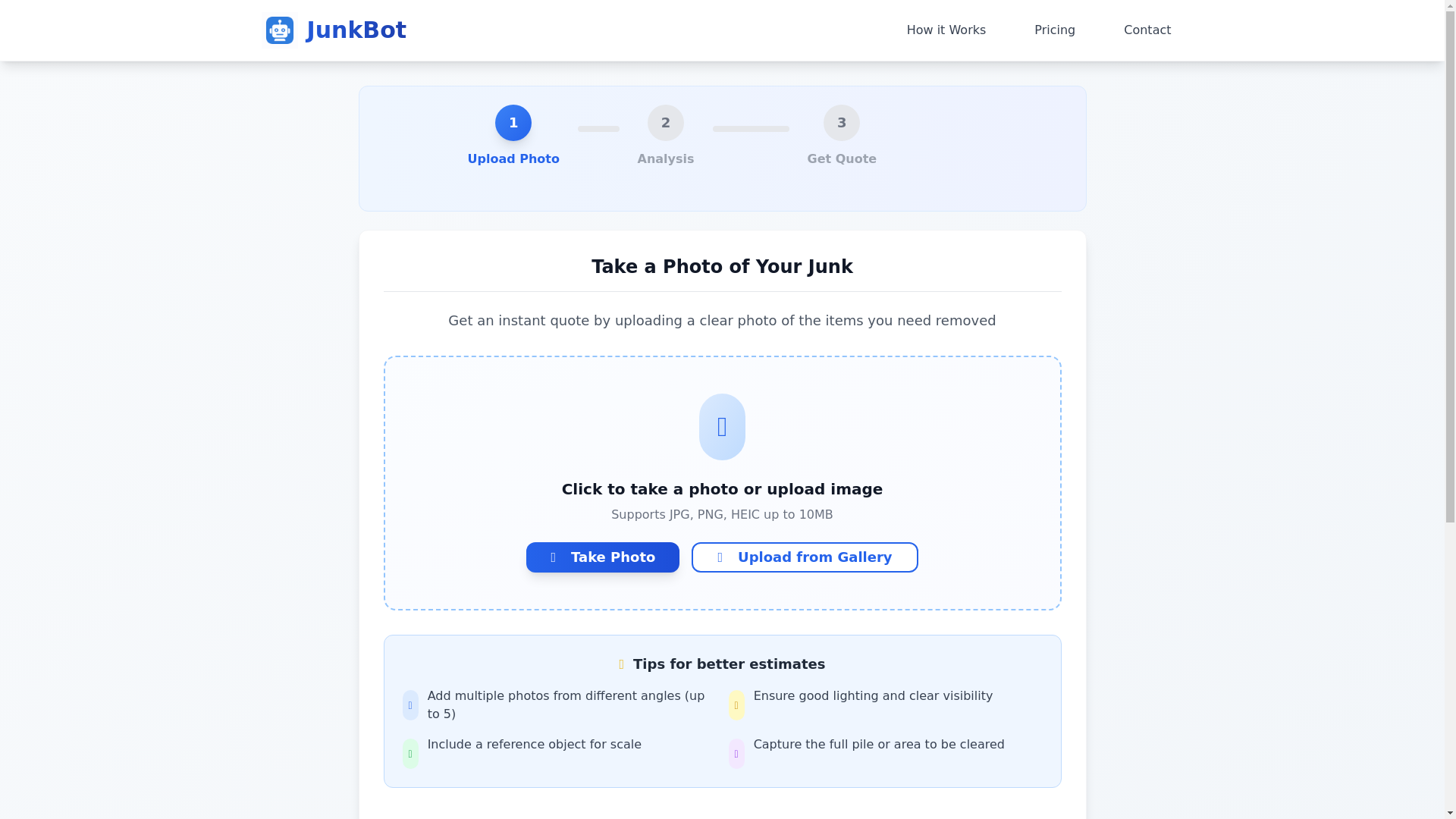 website screenshot of https://gojunkbot.com/