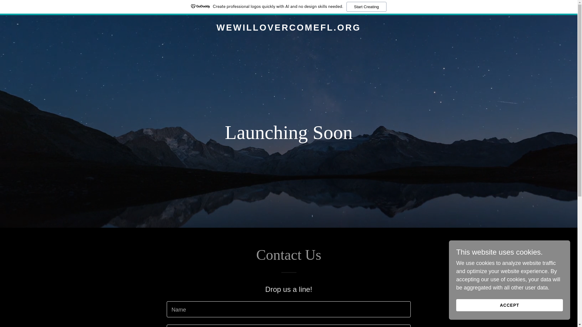 website screenshot of https://wewillovercomefl.org/