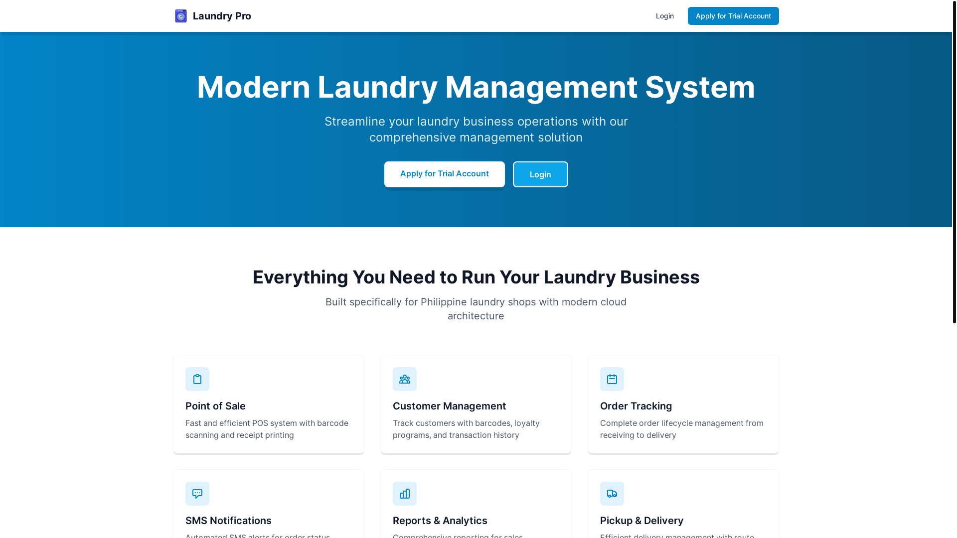 website screenshot of https://laundryproph.cloud/