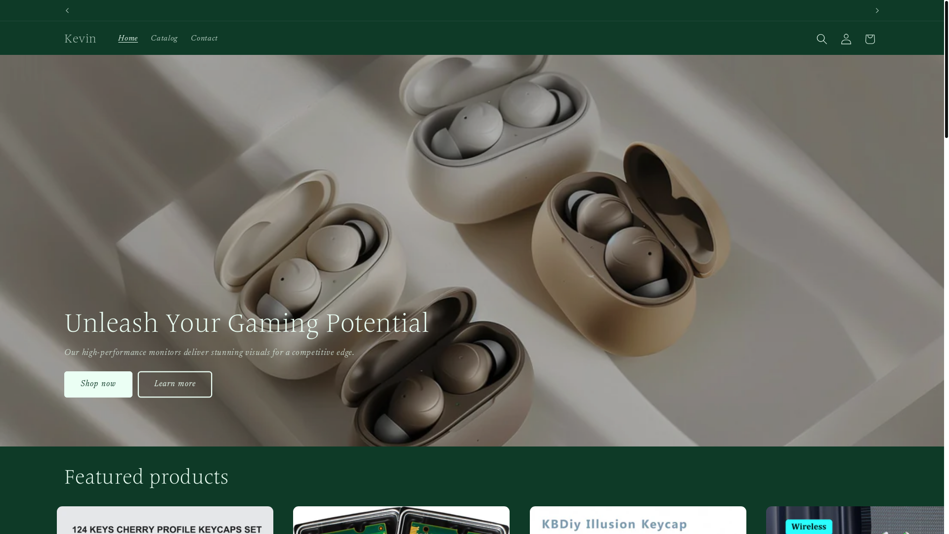 website screenshot of https://kevini.top/