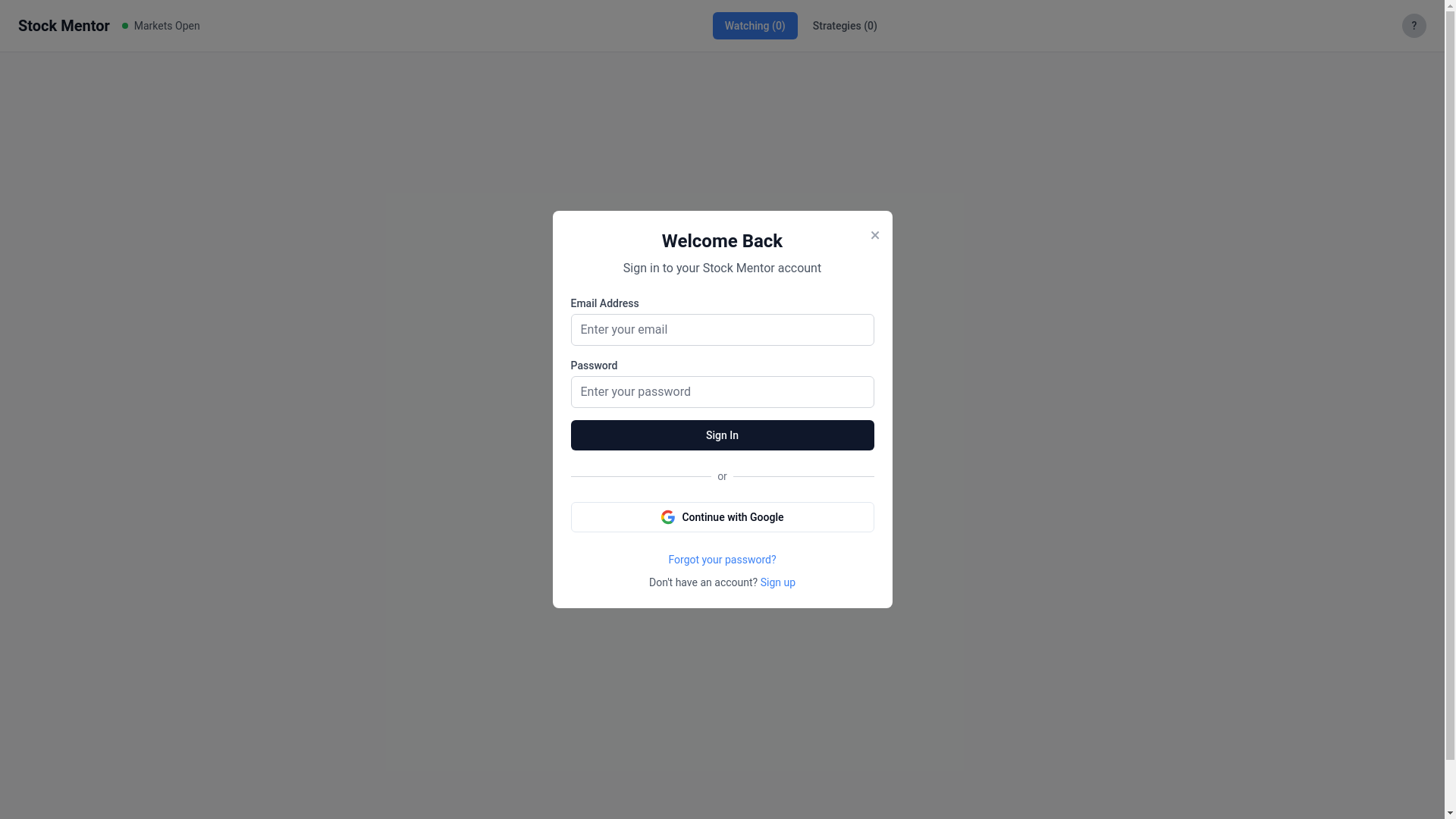 website screenshot of https://ai-trading-mentor.pages.dev/