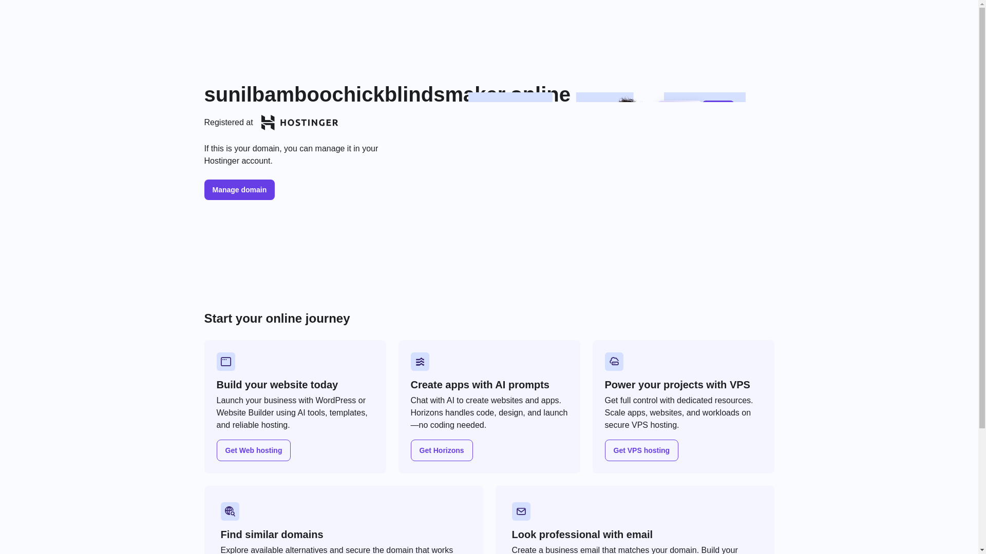 website screenshot of https://sunilbamboochickblindsmaker.online/