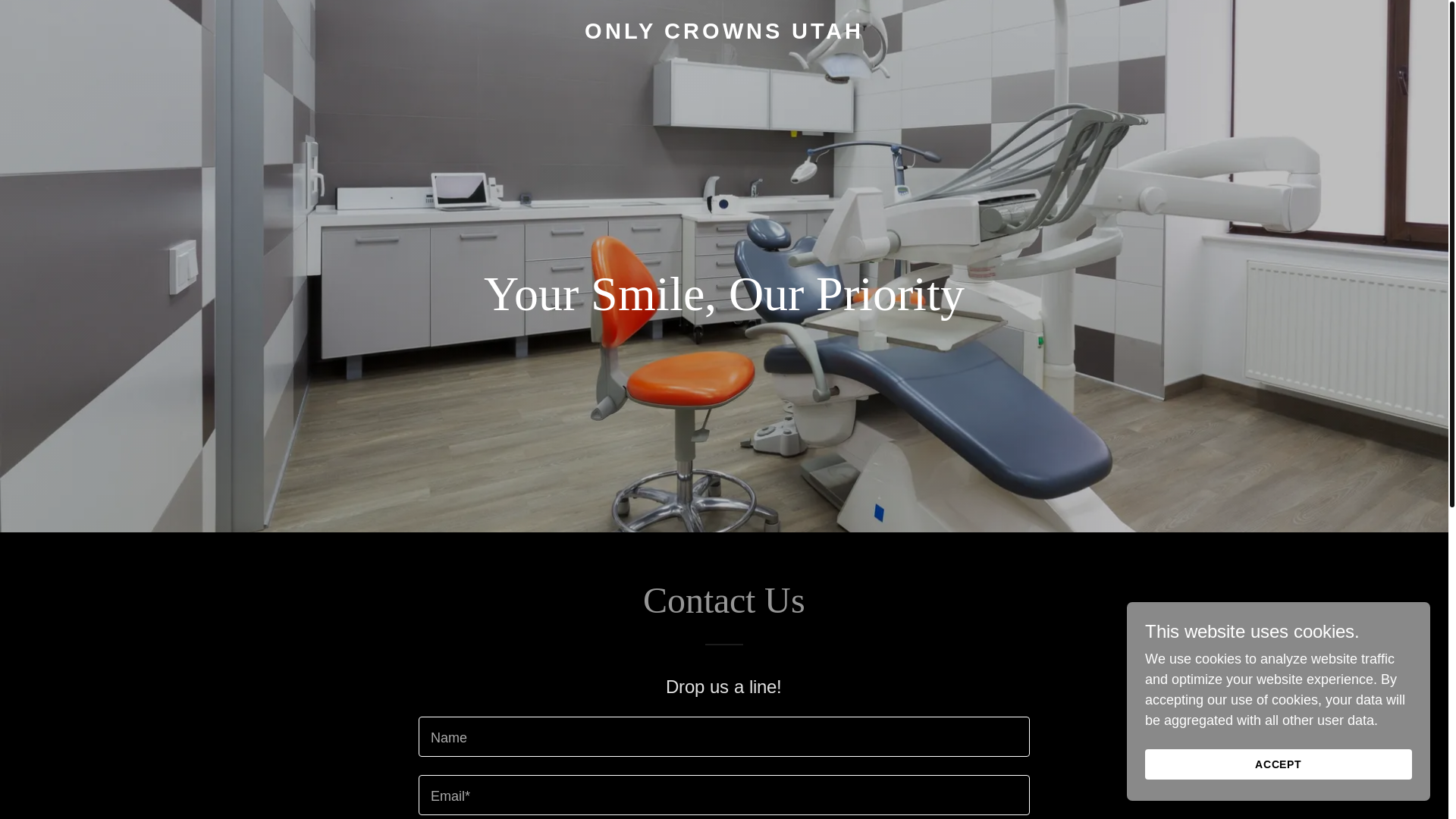 website screenshot of https://onlycrownsutah.com/