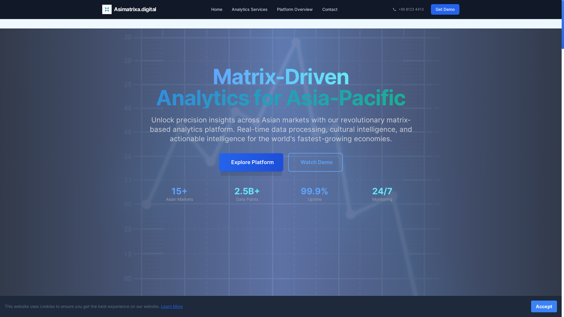 website screenshot of https://asimatrixa.digital/