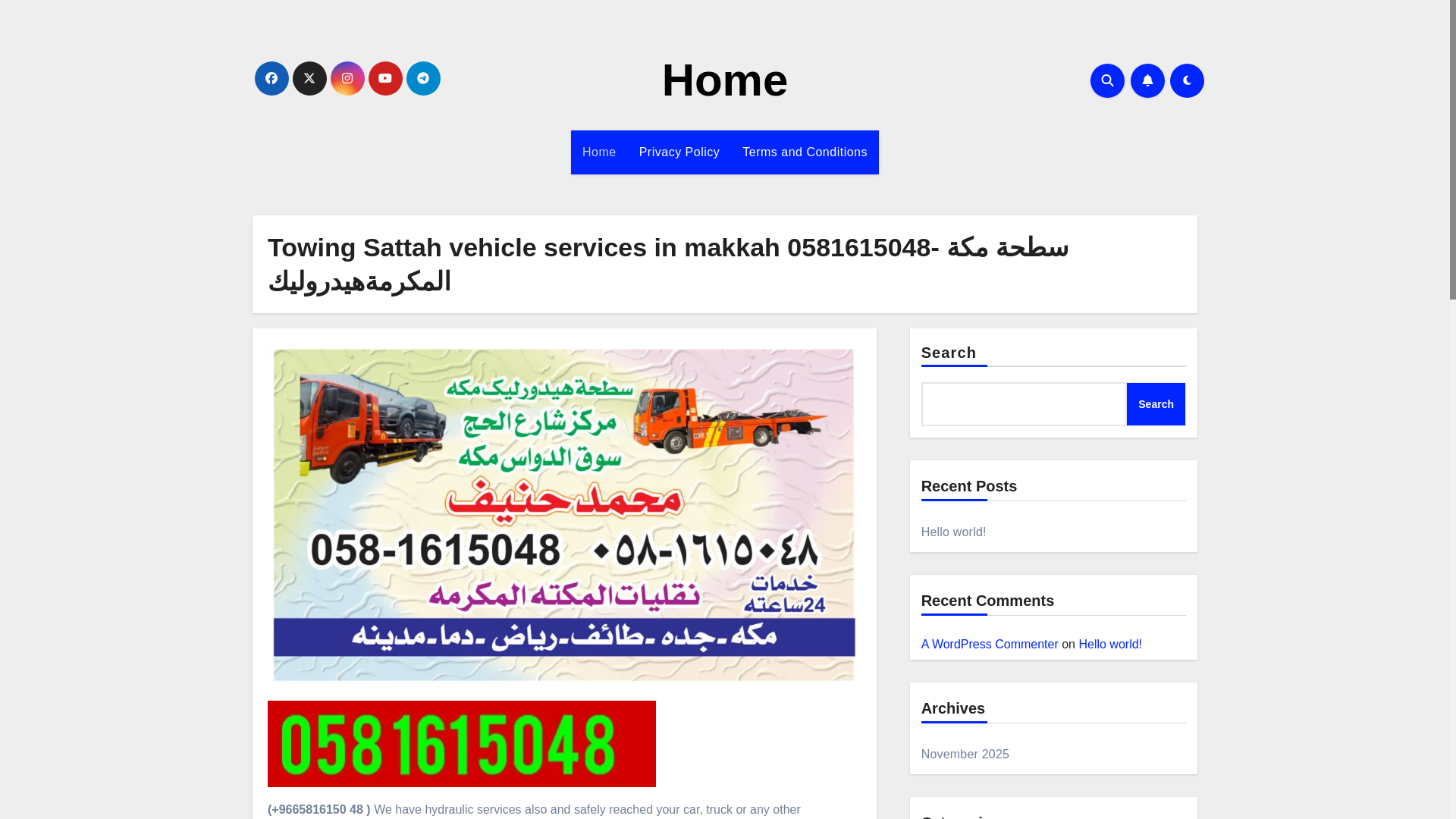 website screenshot of https://towingsattah.site/