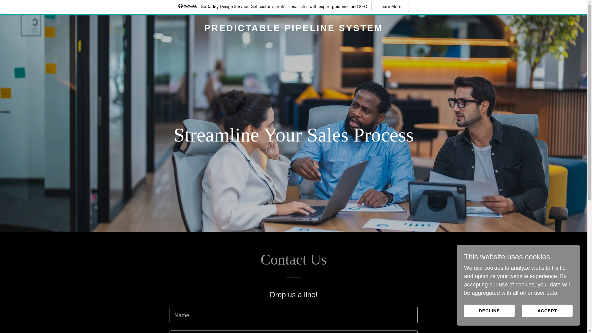 website screenshot of https://predictablepipelinesystem.com/