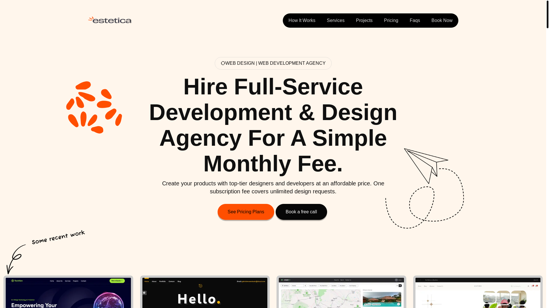 website screenshot of https://estetica-agency.com/