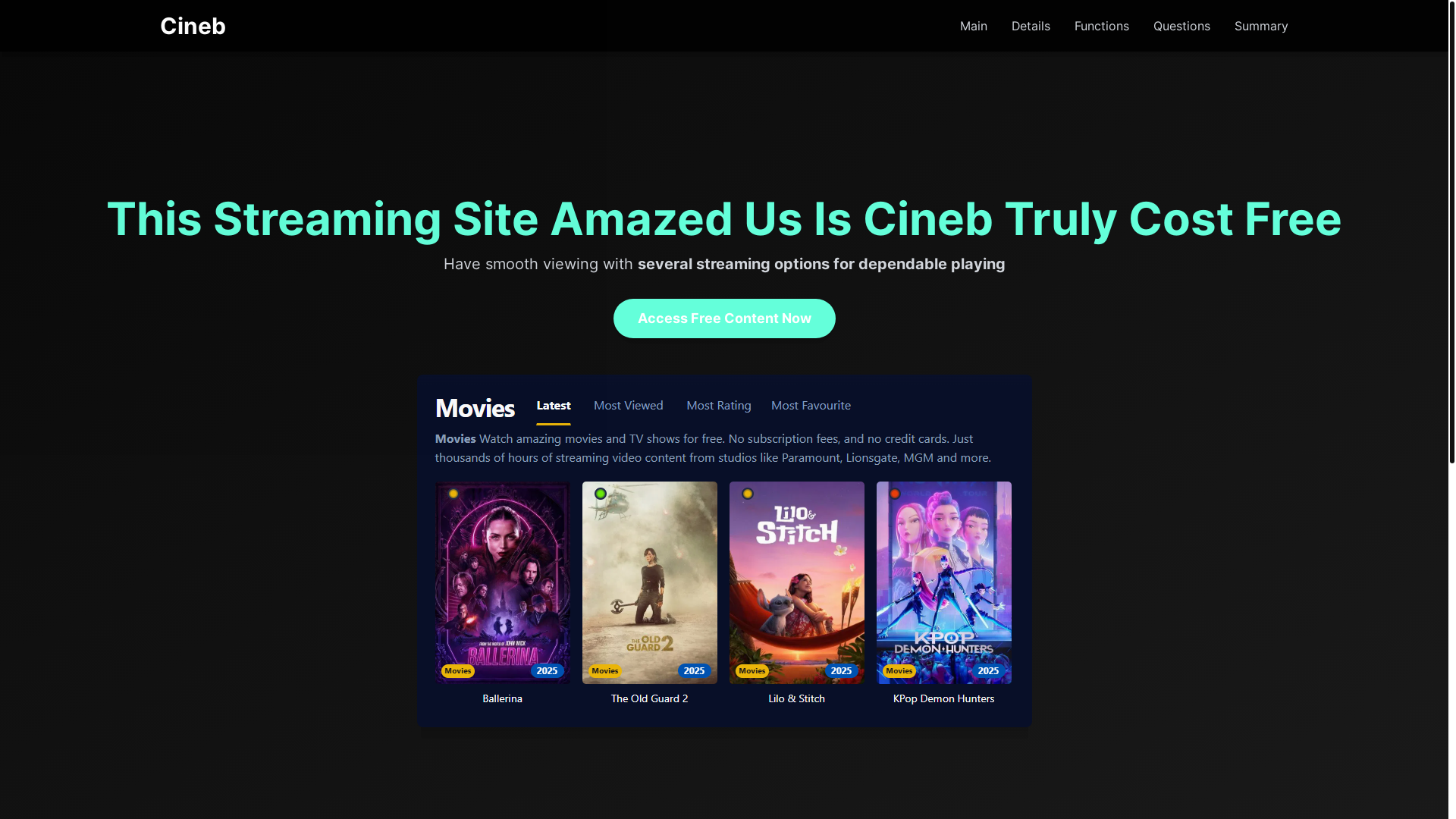 website screenshot of https://cineb-m2tt.pages.dev/