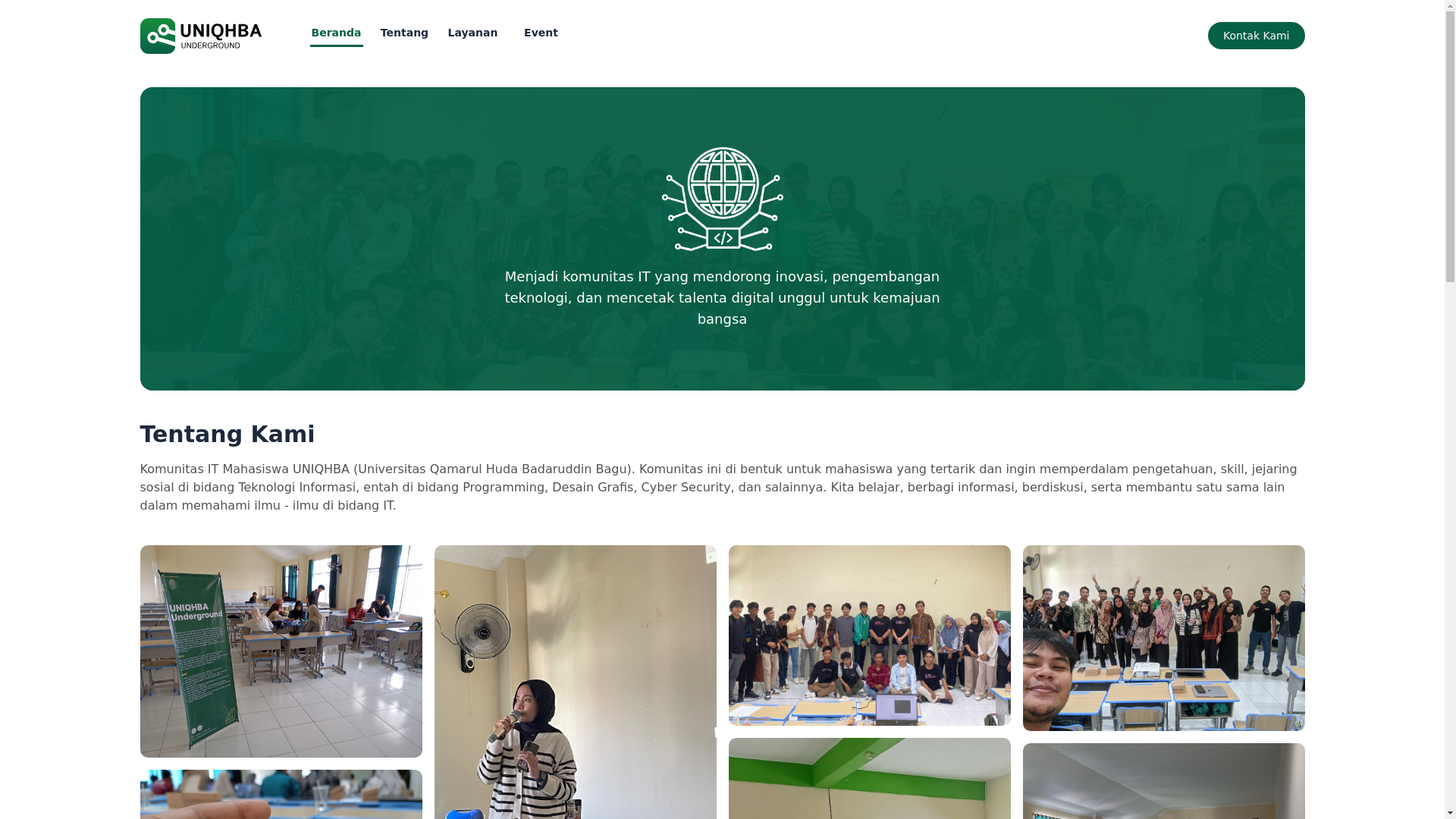 website screenshot of https://uniqhbaunderground.pages.dev/