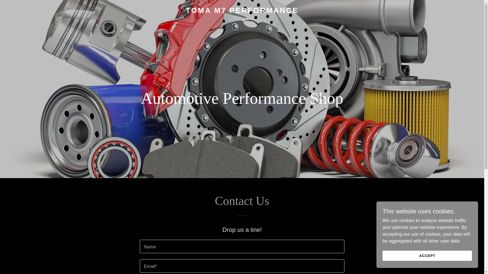 website screenshot of https://tomam7performance.com/