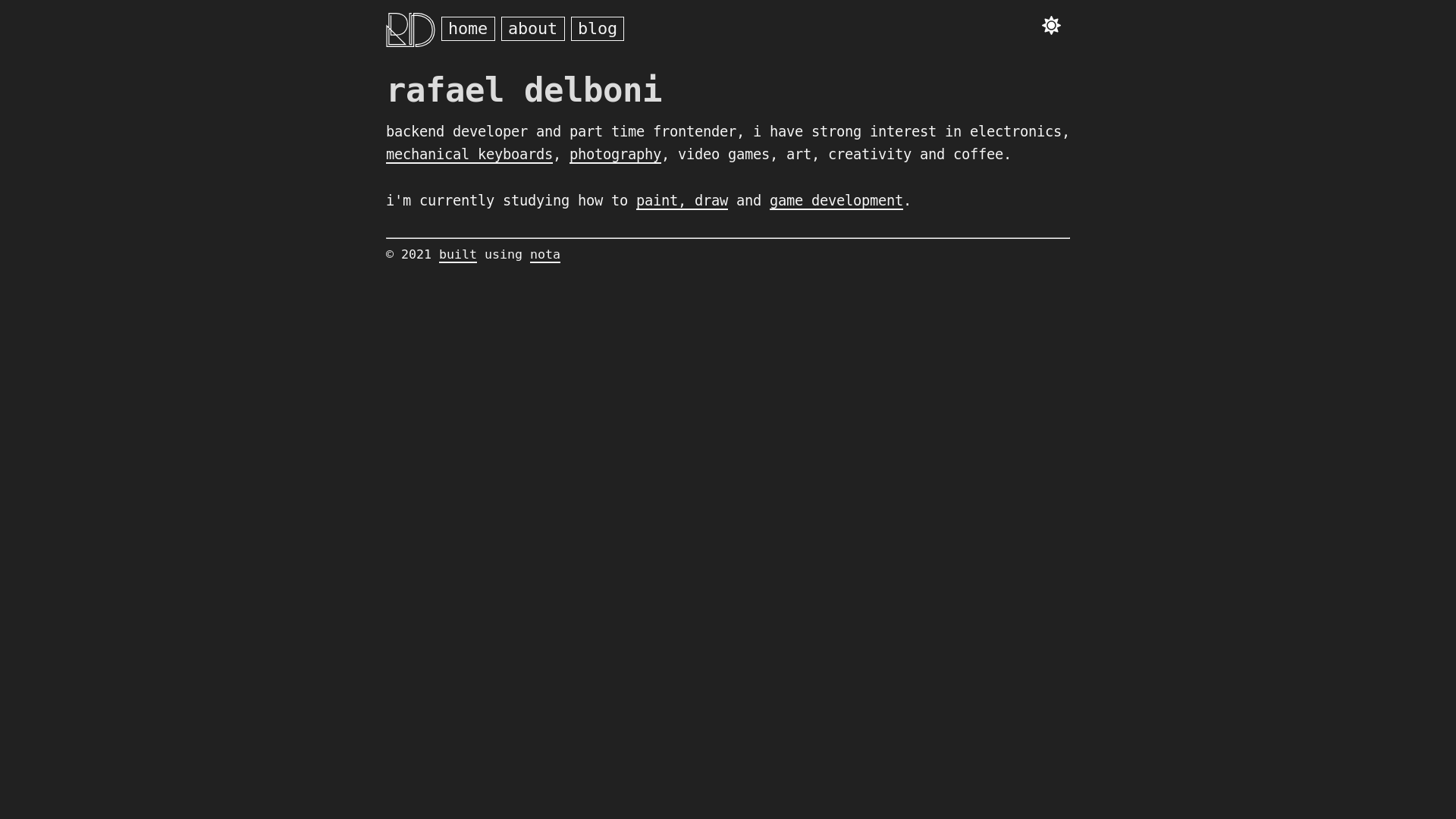 website screenshot of https://rafael.delboni.cc/