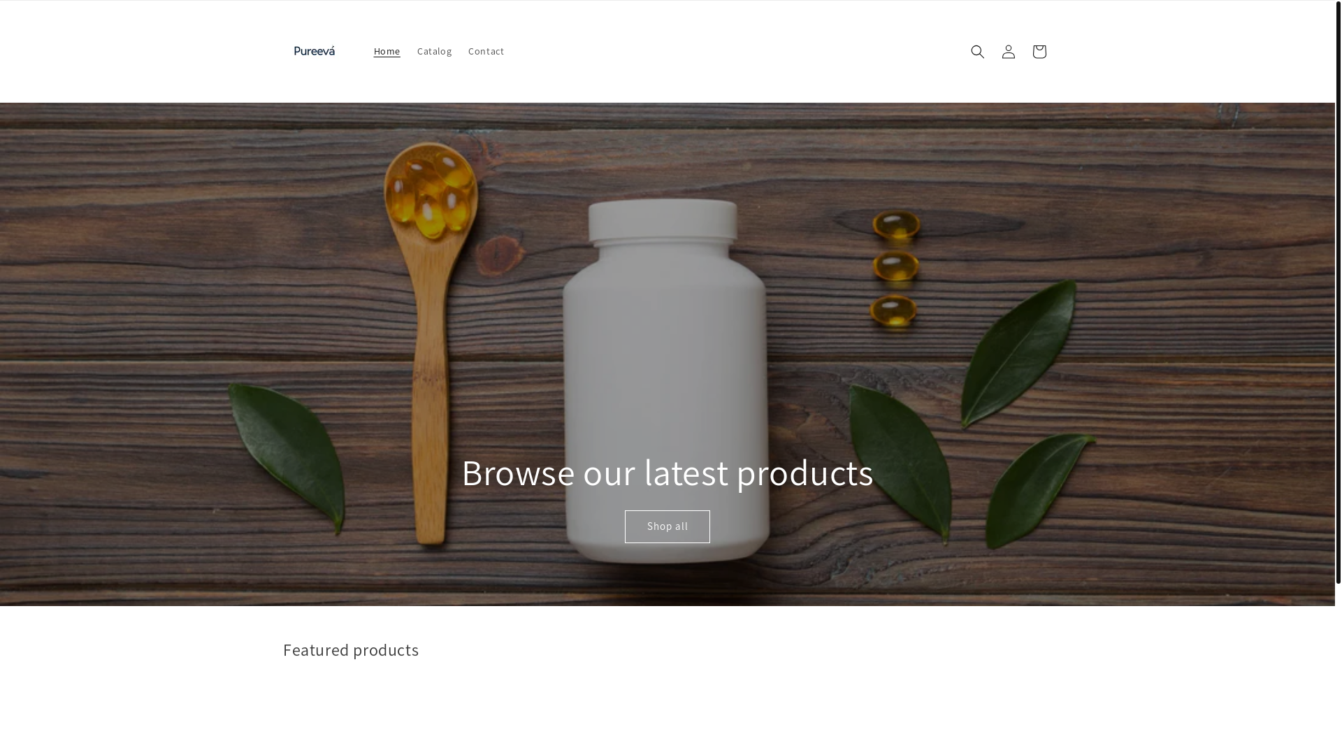 website screenshot of https://pureeva.co.uk/
