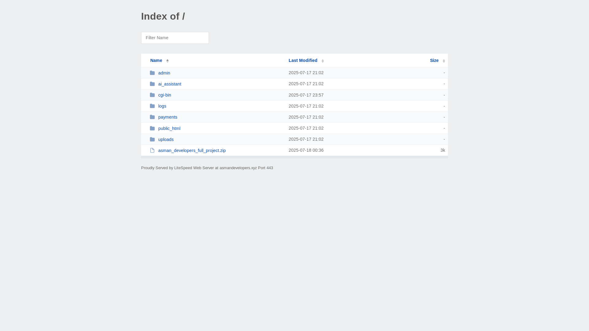 website screenshot of https://asmandevelopers.xyz/