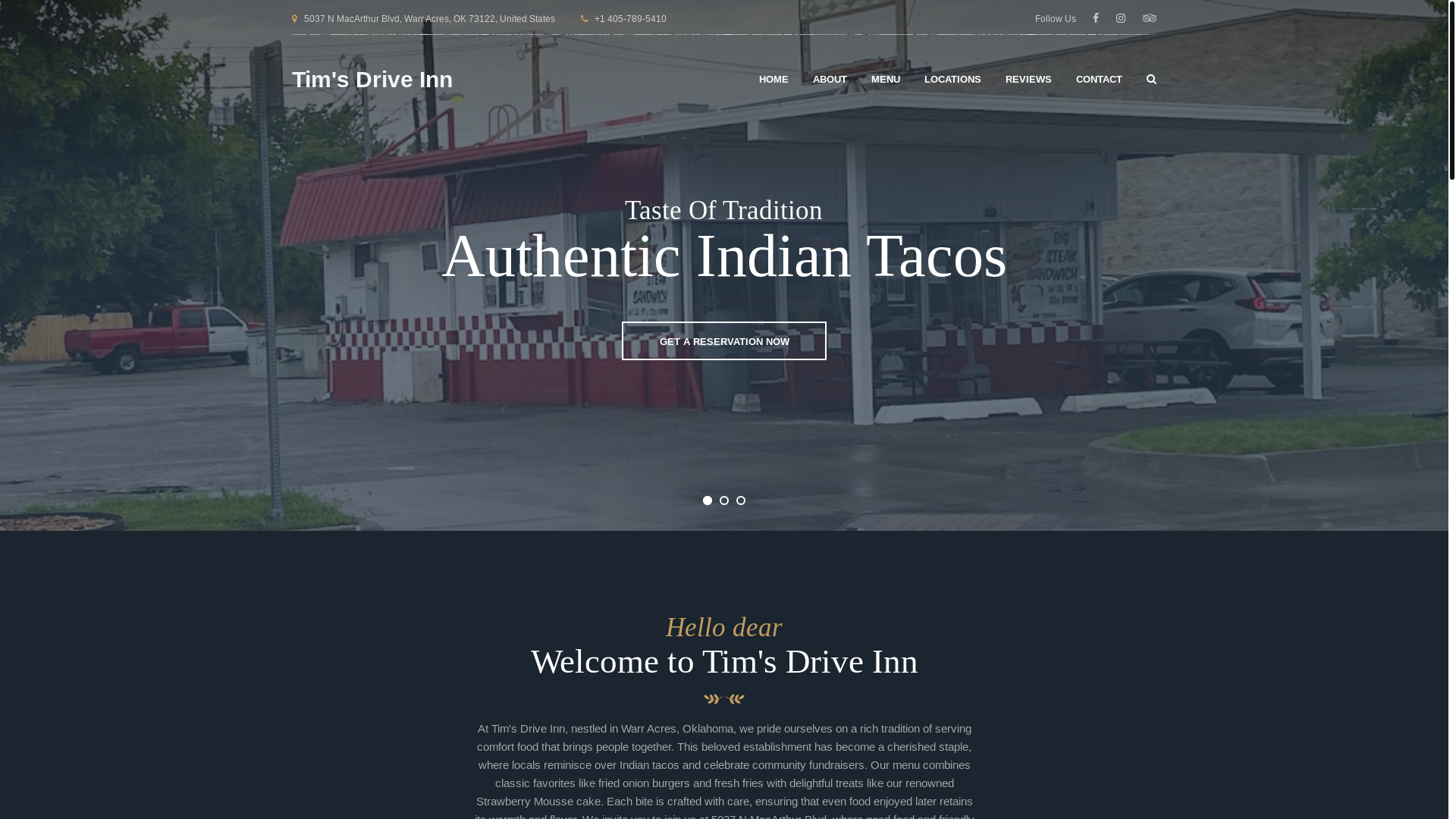 website screenshot of https://timsdriveinn.shop/