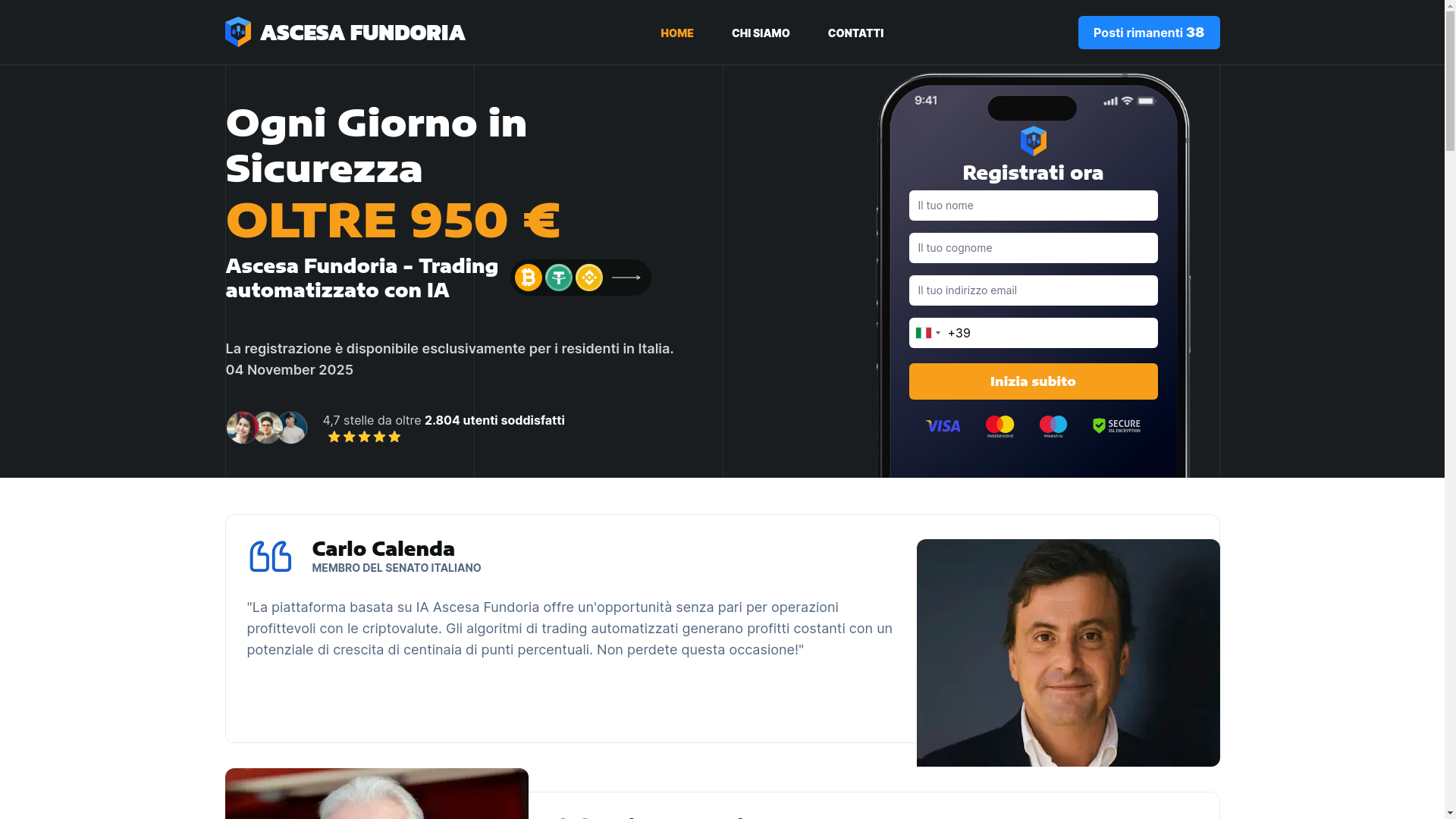 website screenshot of https://ascesa-fundoria.net/