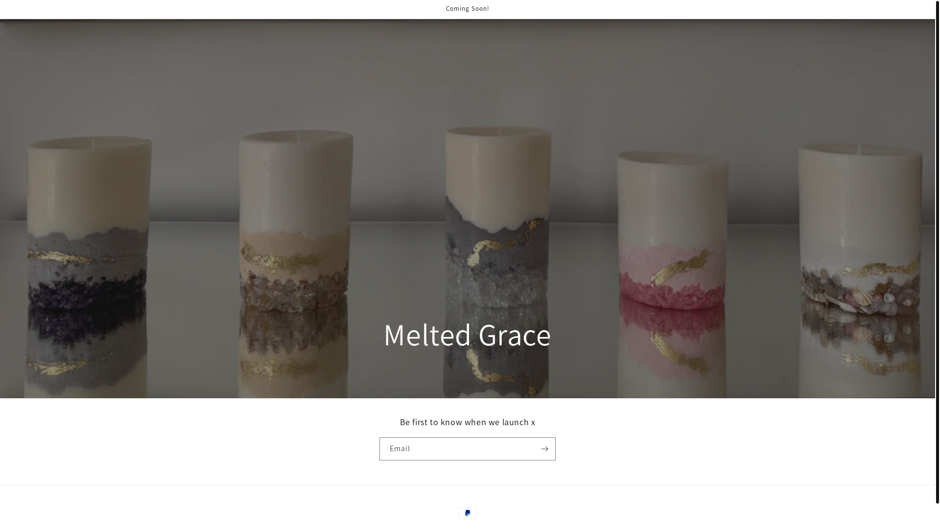 website screenshot of https://meltedgrace.com/