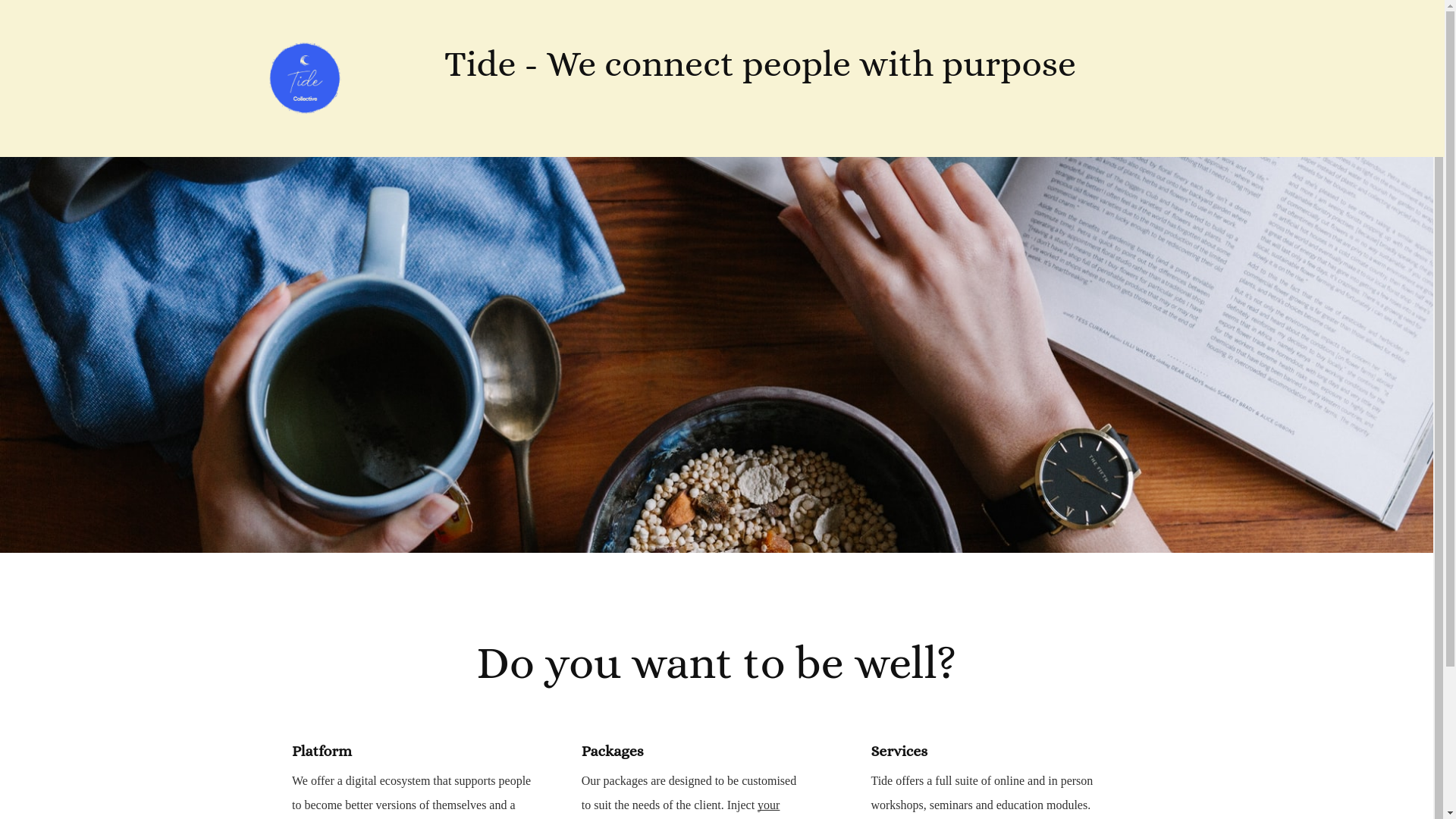 website screenshot of https://tidecollective.online/