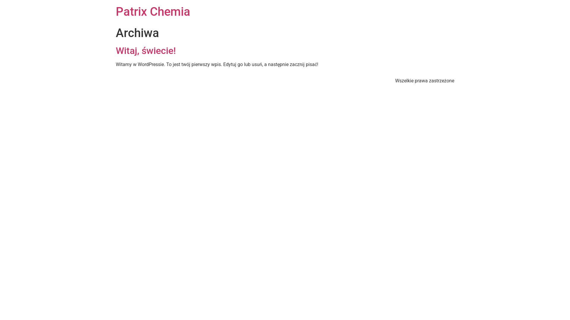 website screenshot of https://patrixchemia.pl/