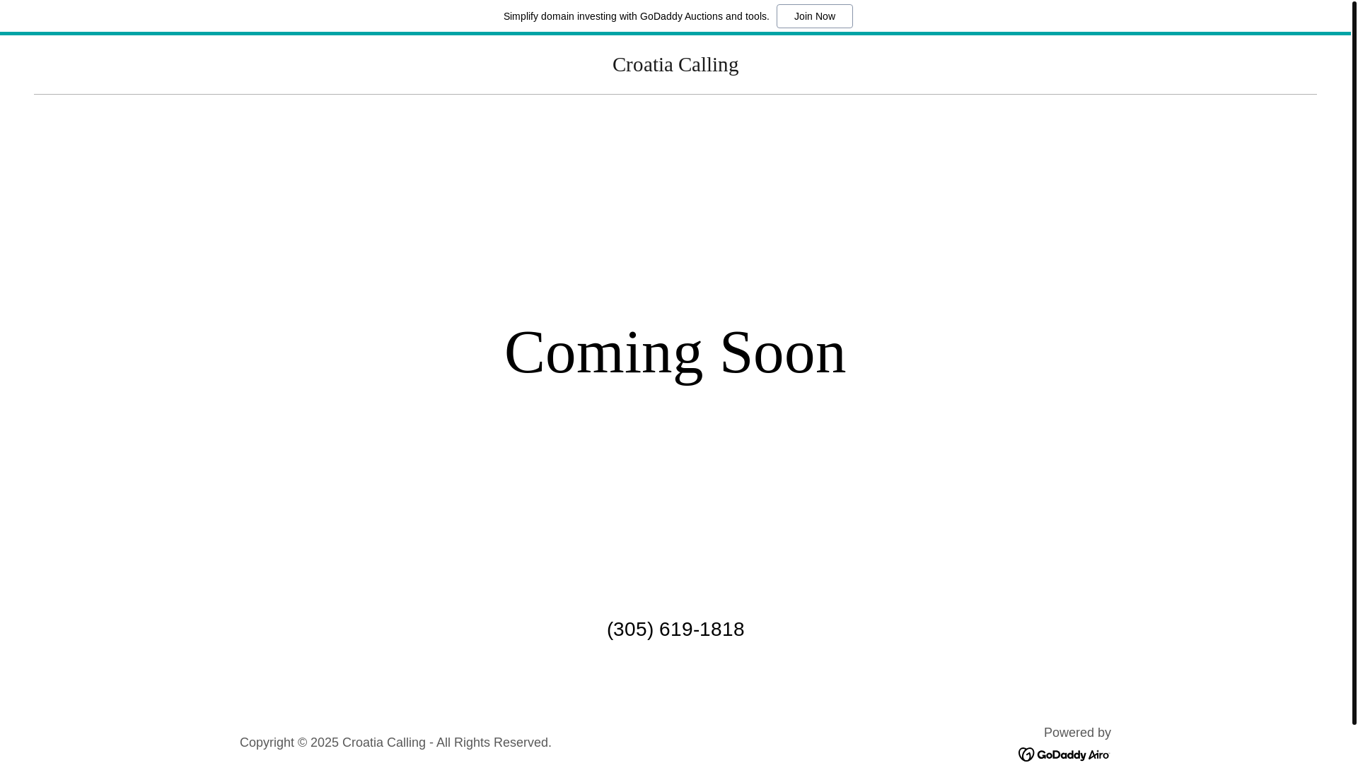 website screenshot of https://croatiacalling.ai/