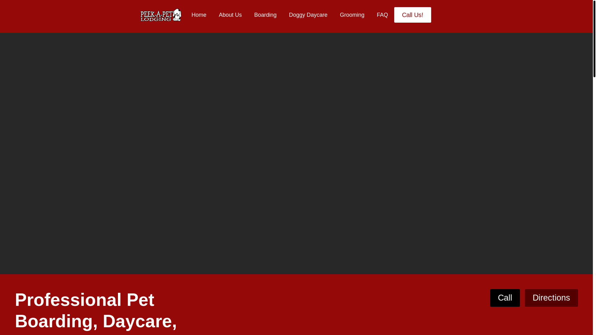 website screenshot of https://peekapetlodging.com/