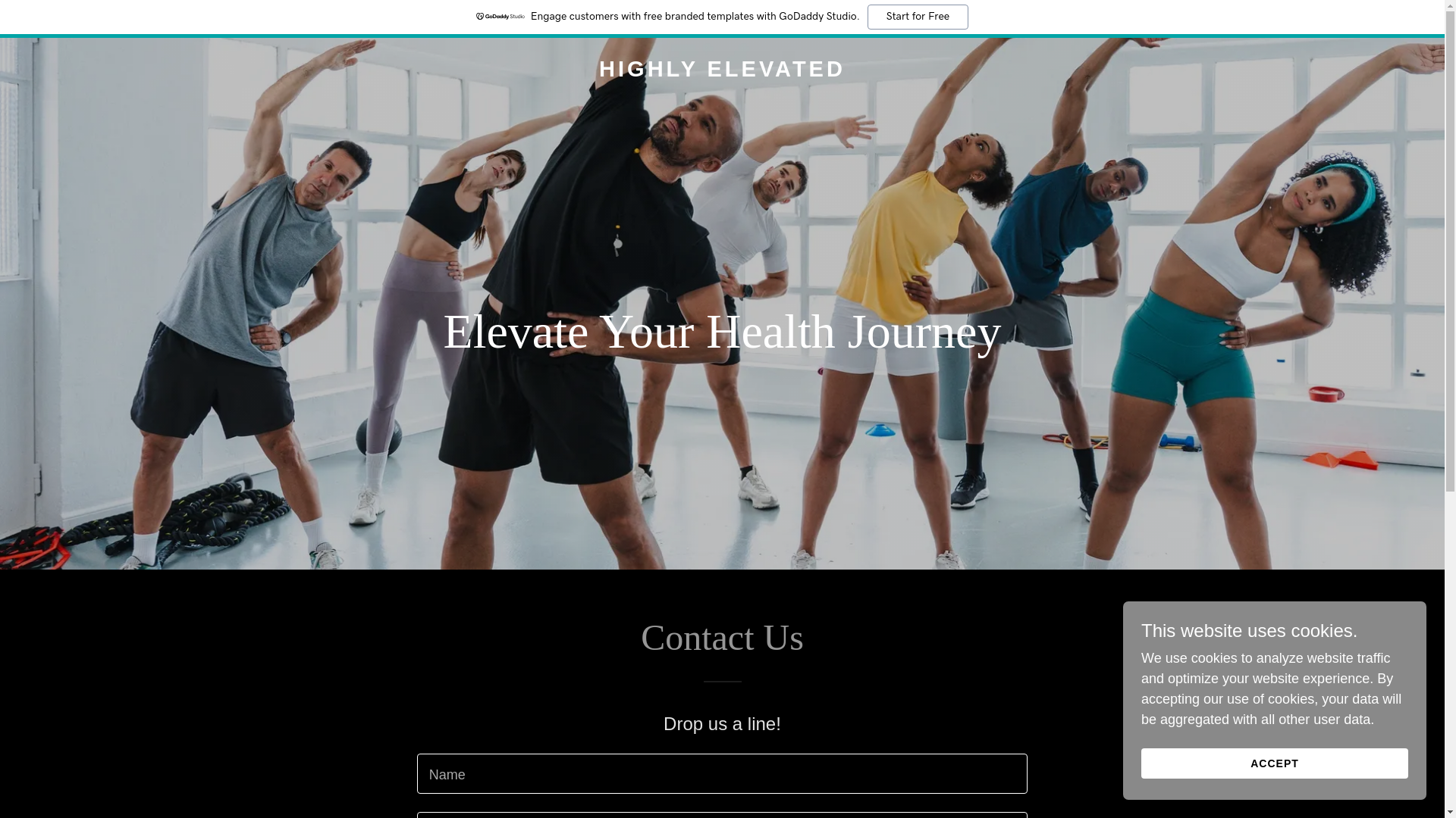 website screenshot of https://iamhighlyelevated.com/