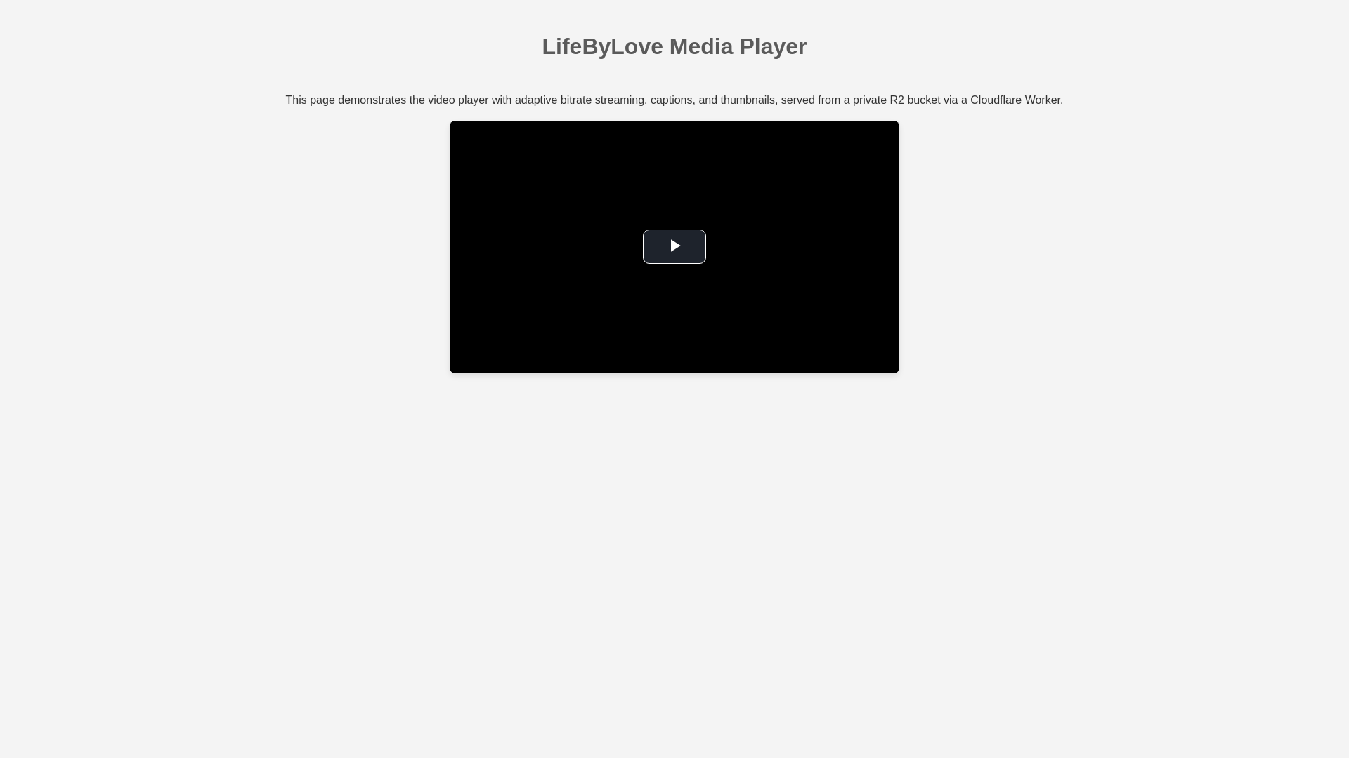 website screenshot of https://lifebylove-media-test.pages.dev/