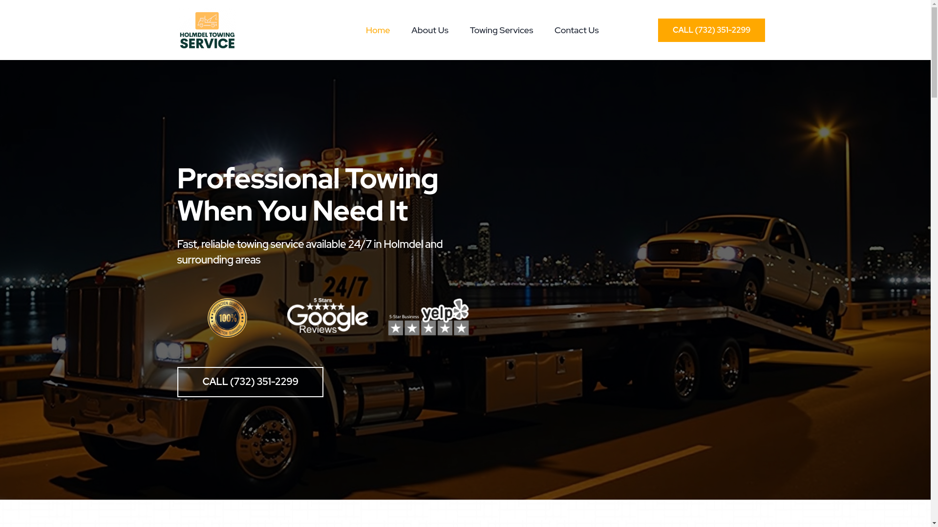 website screenshot of https://holmdeltowingservice.com/