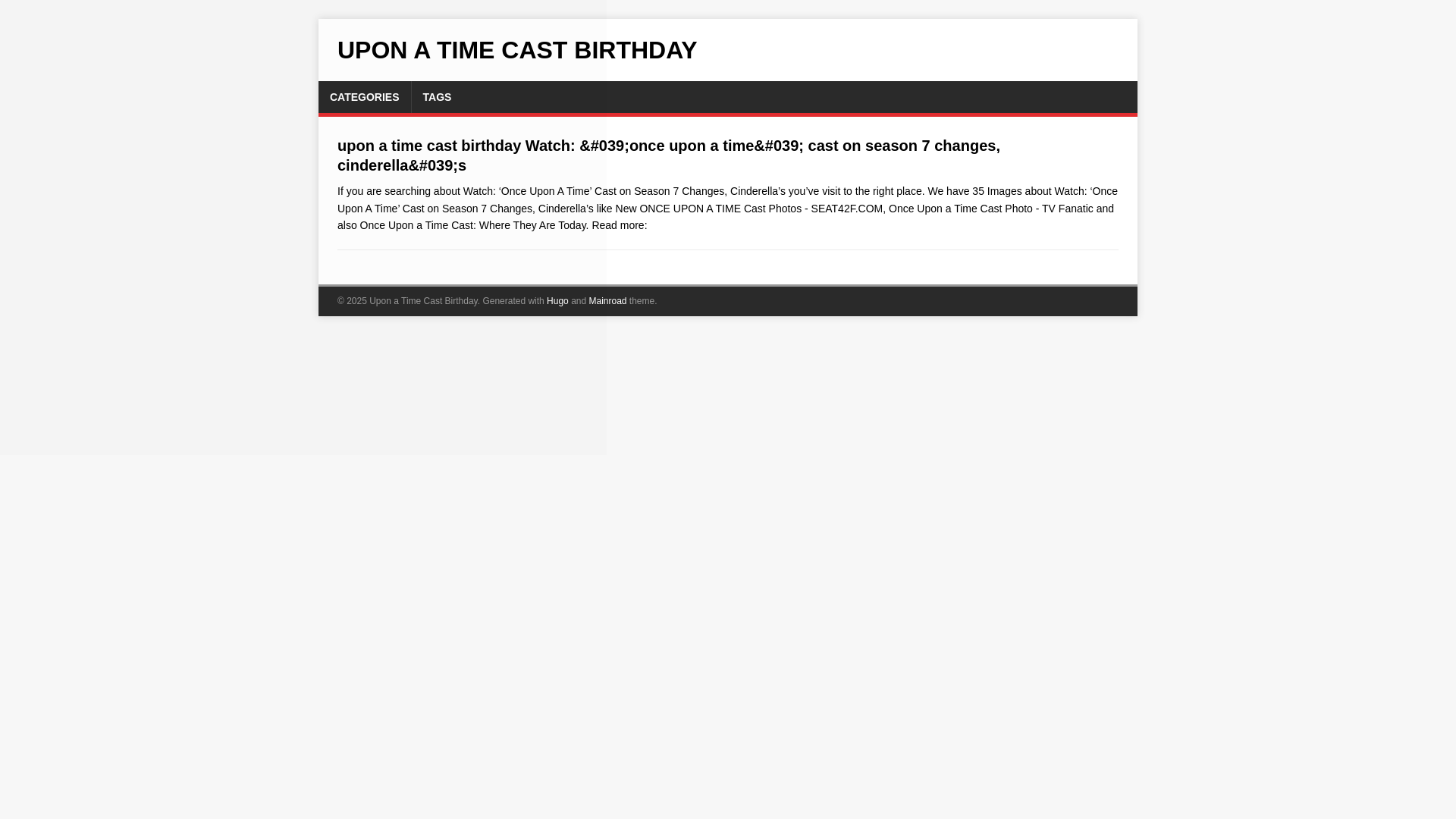 website screenshot of https://upon-a-time-cast-birthday.pages.dev/
