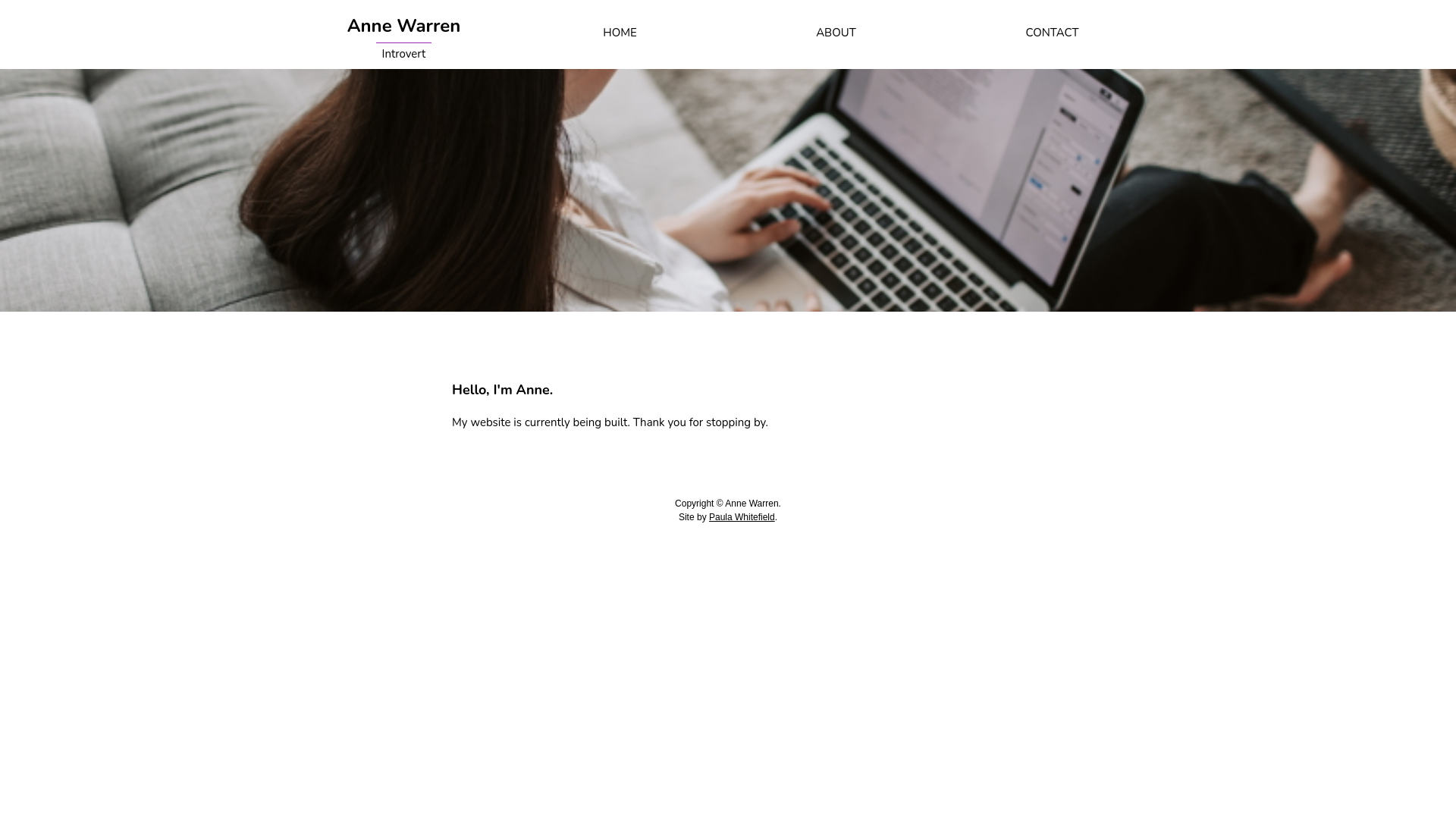 website screenshot of https://annewarren.pages.dev/