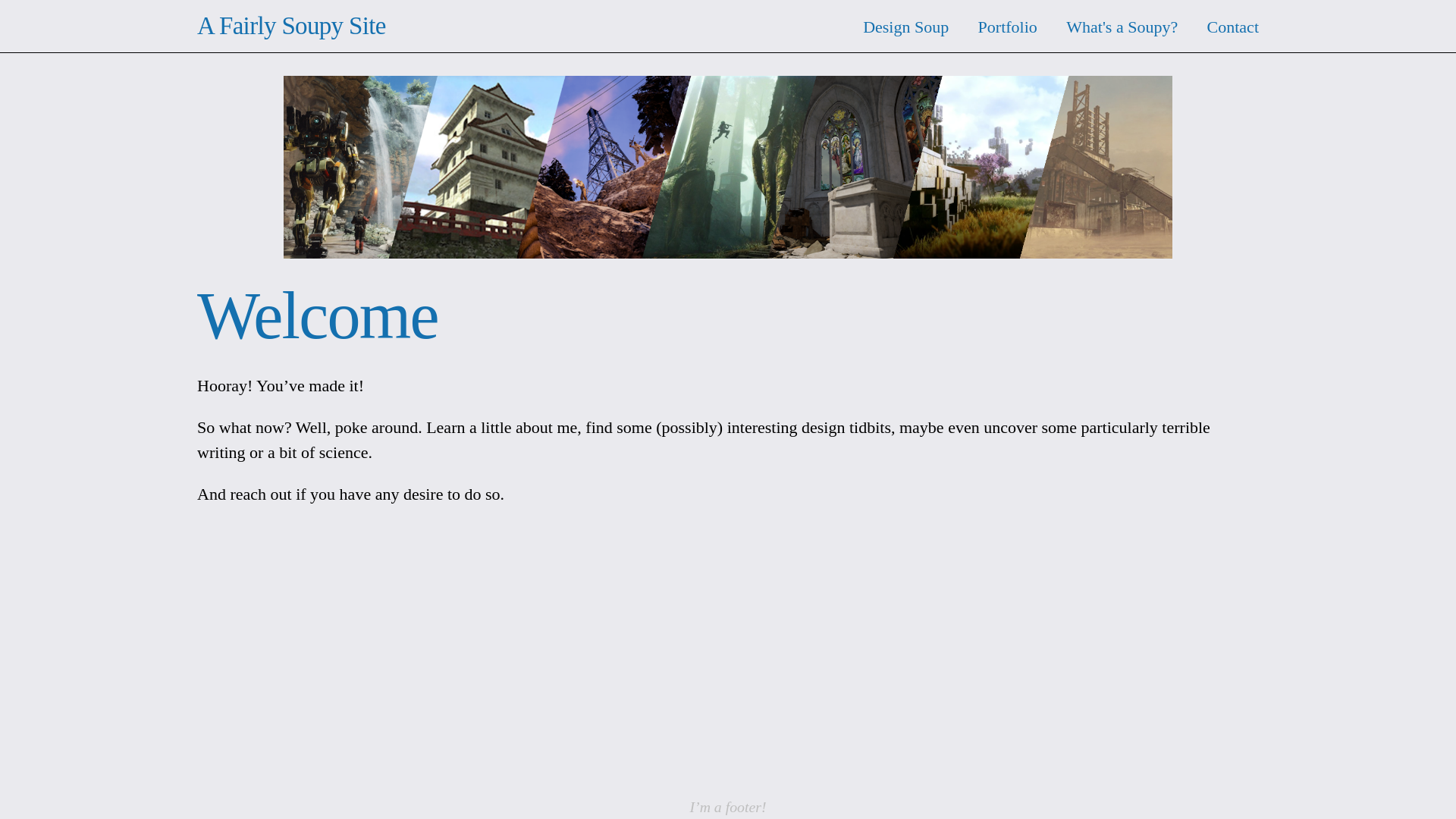 website screenshot of https://afairlysoupysite.com/