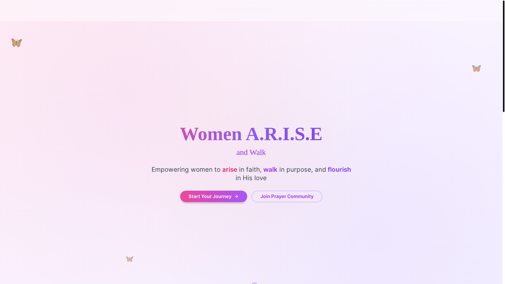 website screenshot of https://womenarisewalk.com/