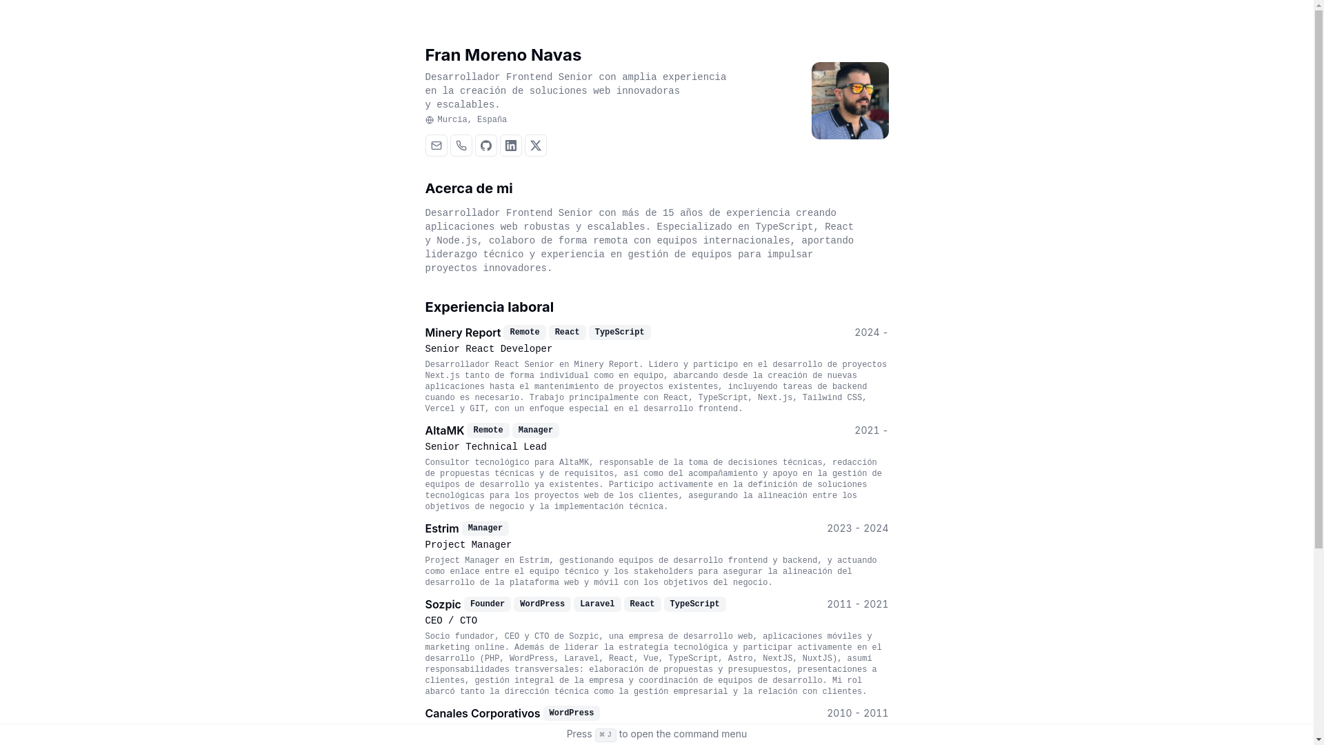 website screenshot of https://cv-franmoreno.pages.dev/