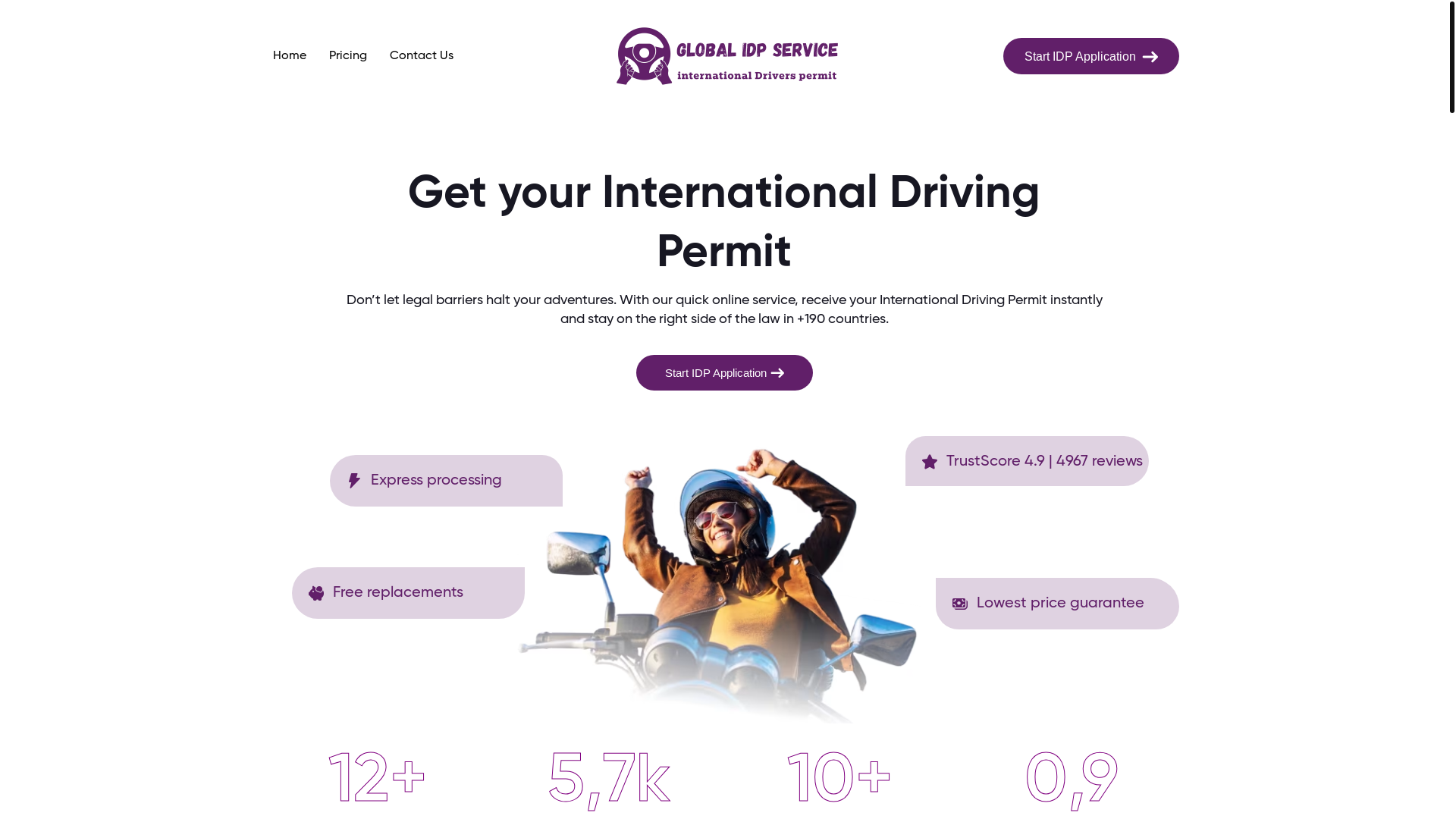 website screenshot of https://idplicense.net/