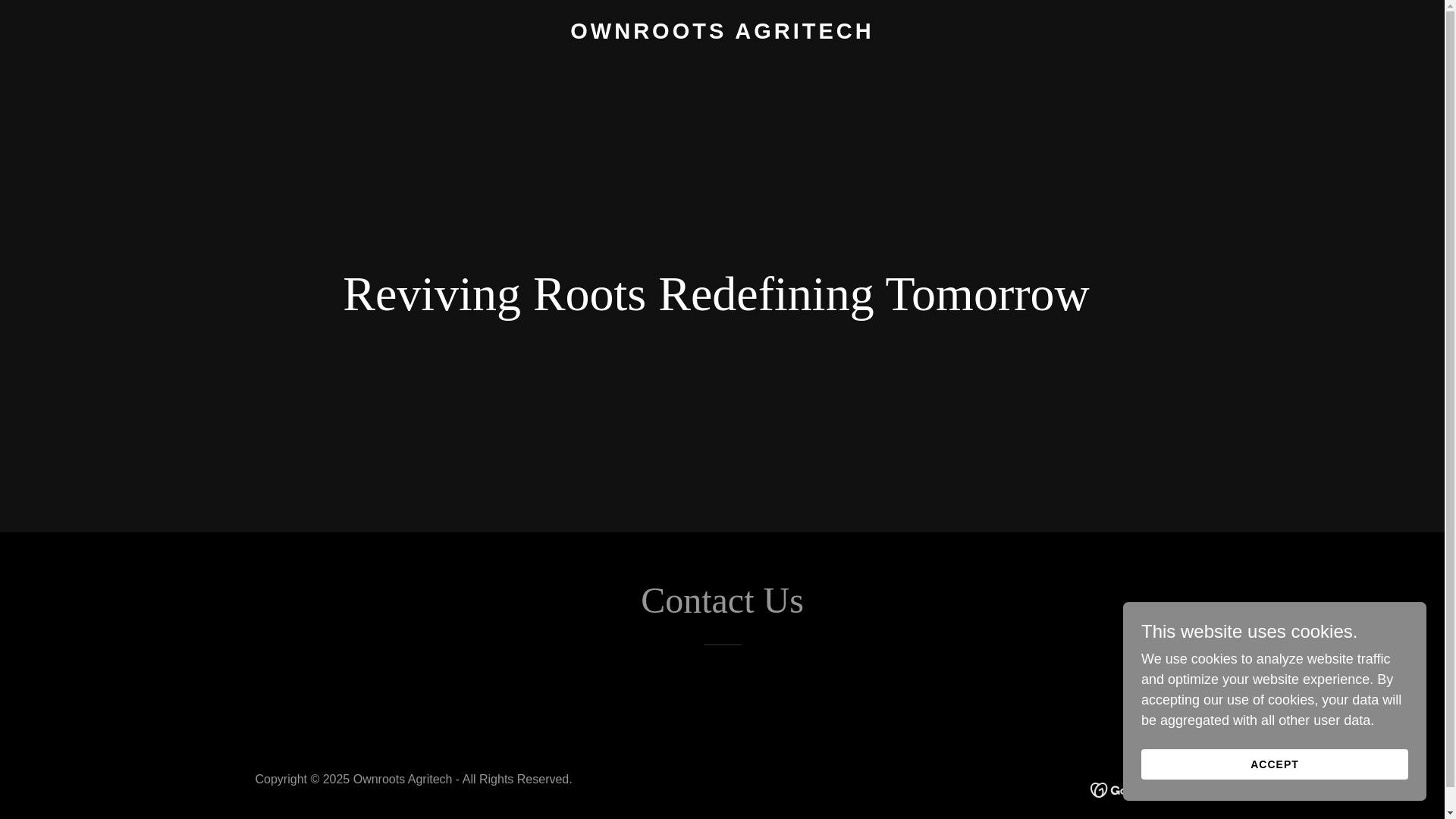 website screenshot of https://ownrootsagritech.com/
