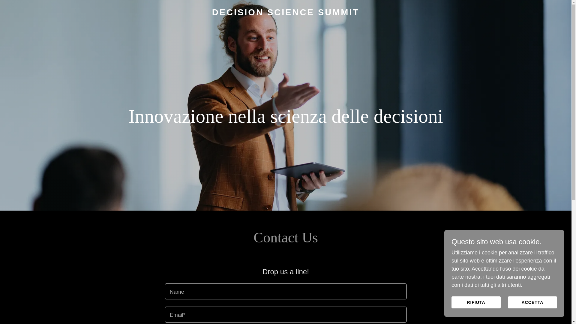 website screenshot of https://decisionsciencesummit.com/