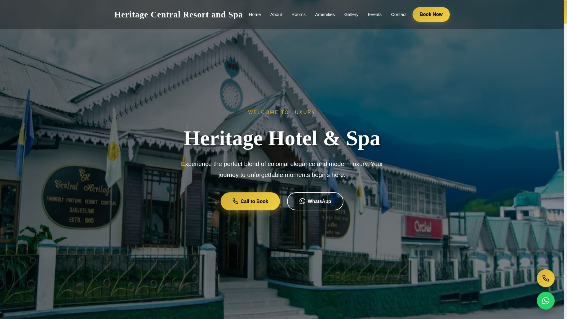 website screenshot of https://centralresortspa.com/
