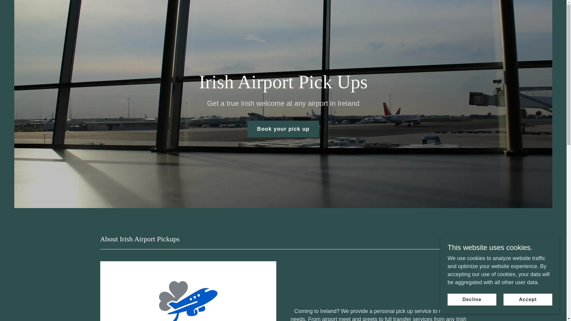 website screenshot of https://irishairportpickups.com/