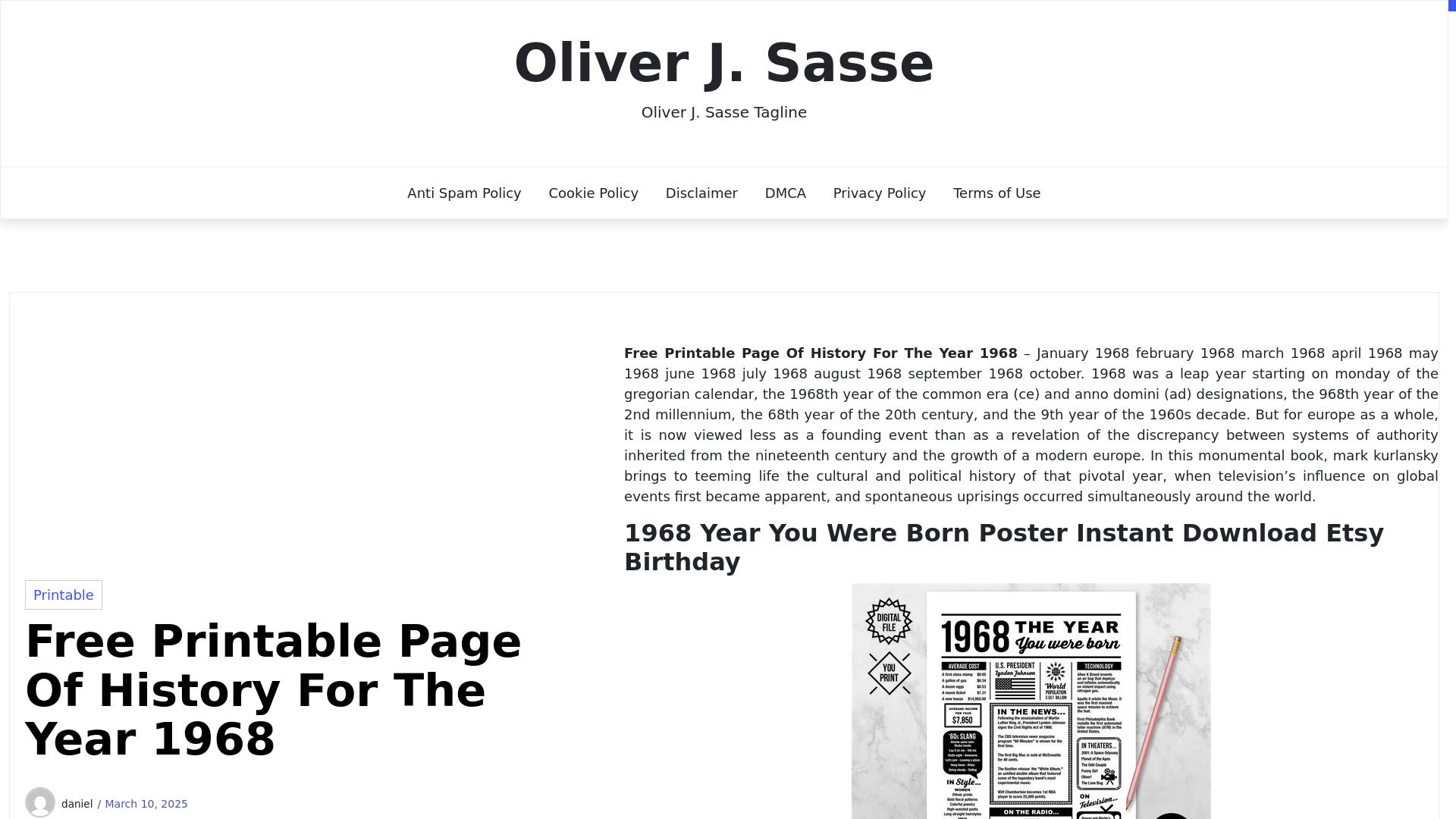 website screenshot of https://oliverjsasse.pages.dev/